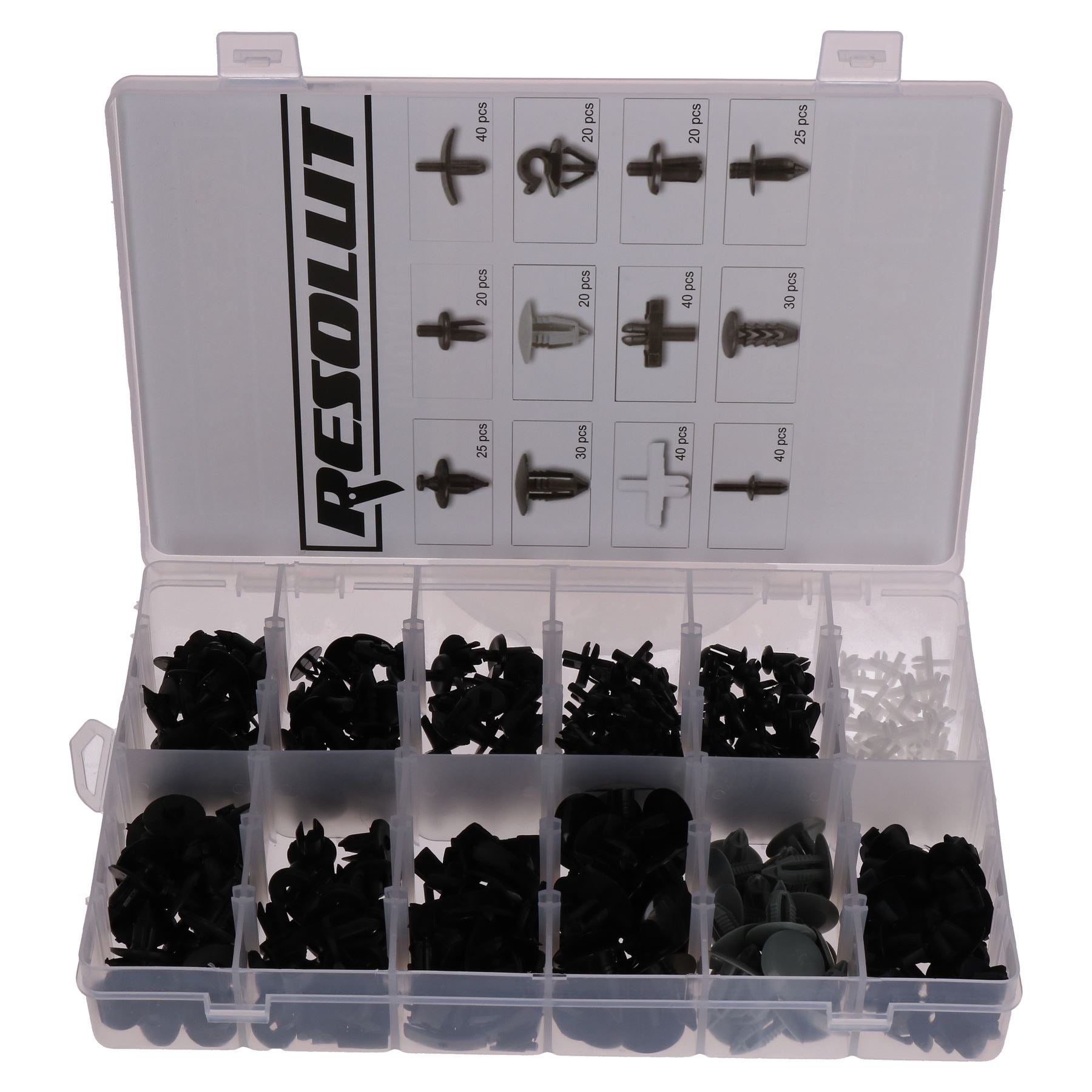 Assortiment de 350 clips de garniture Volvo, rivets, œillets de retenue, fixations