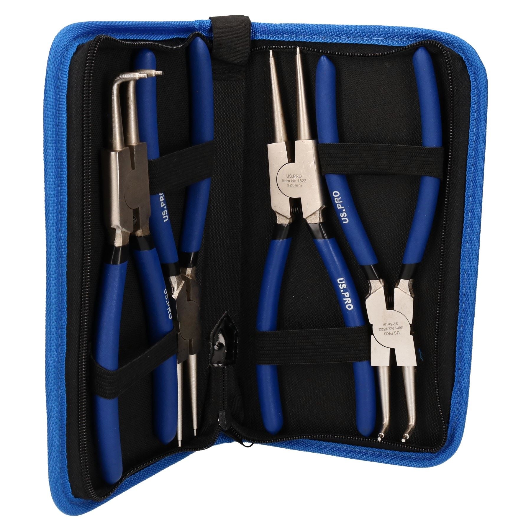 4pc 9" circlip plier pliers set in a carry case internal / external AT429