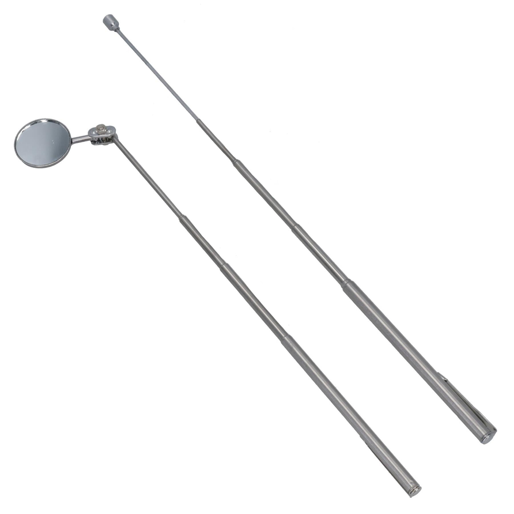 Outil de ramassage extensible magnétique Miroir d'inspection Plateau de pièces en acier inoxydable 3 pièces