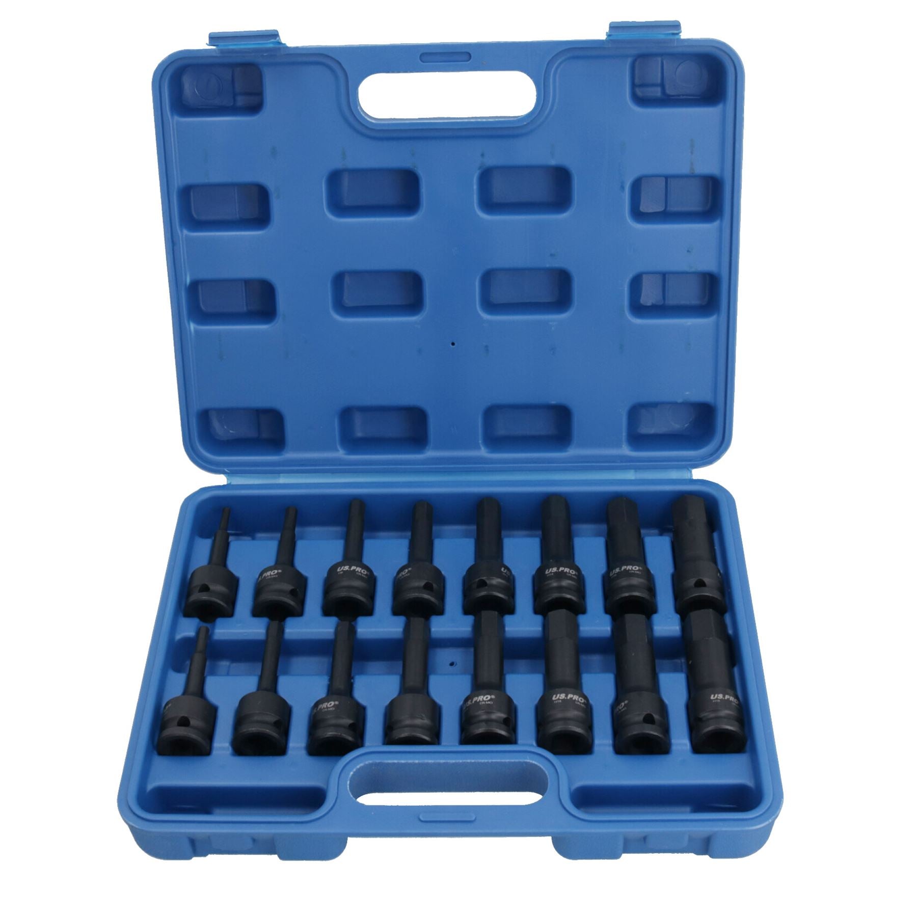 Douilles Allen à embouts hexagonaux à impact profond métriques de 4 mm à 19 mm, lot de 16 pièces