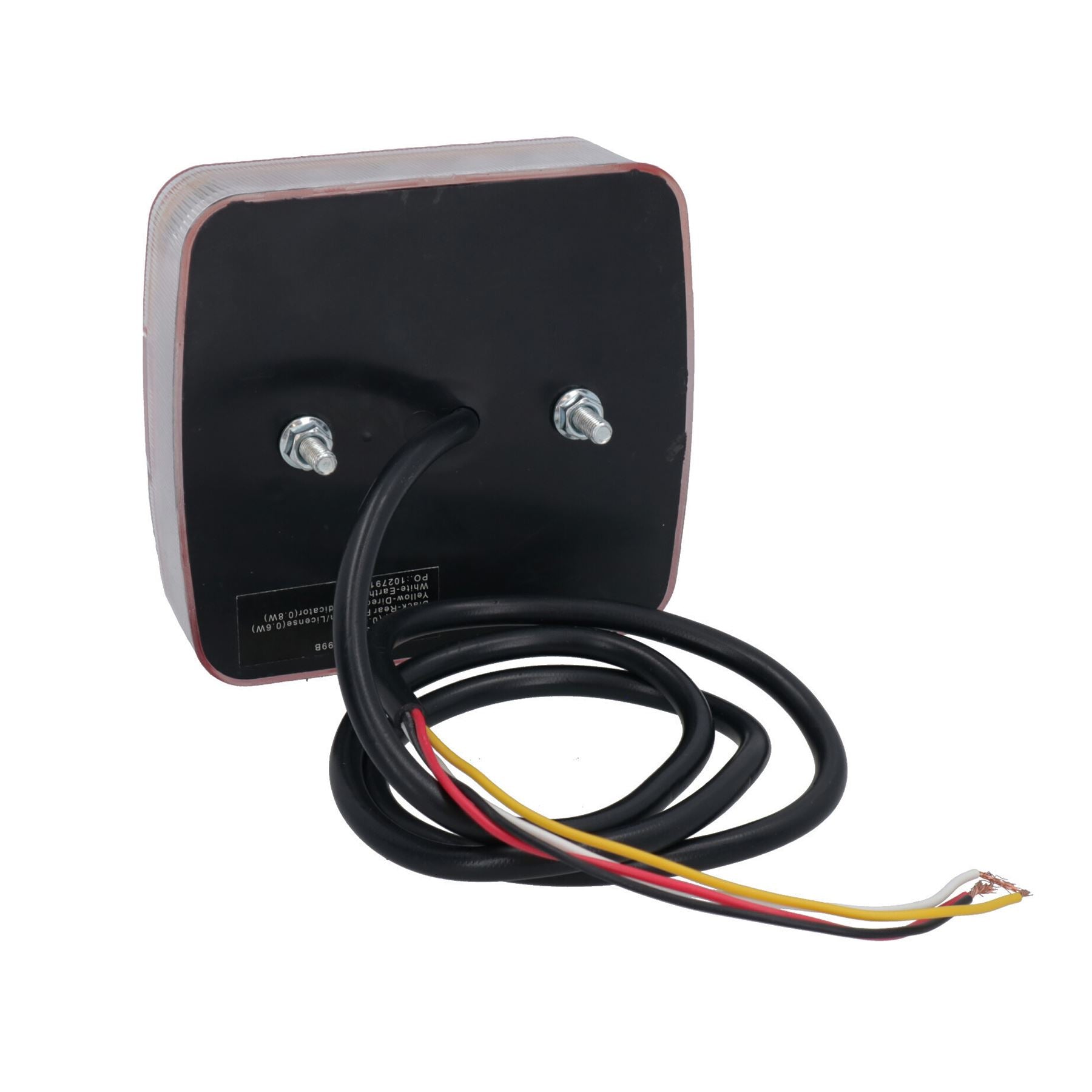 Lot de 2 feux de remorque carrés à LED pour éclairage arrière de caravane 12 V