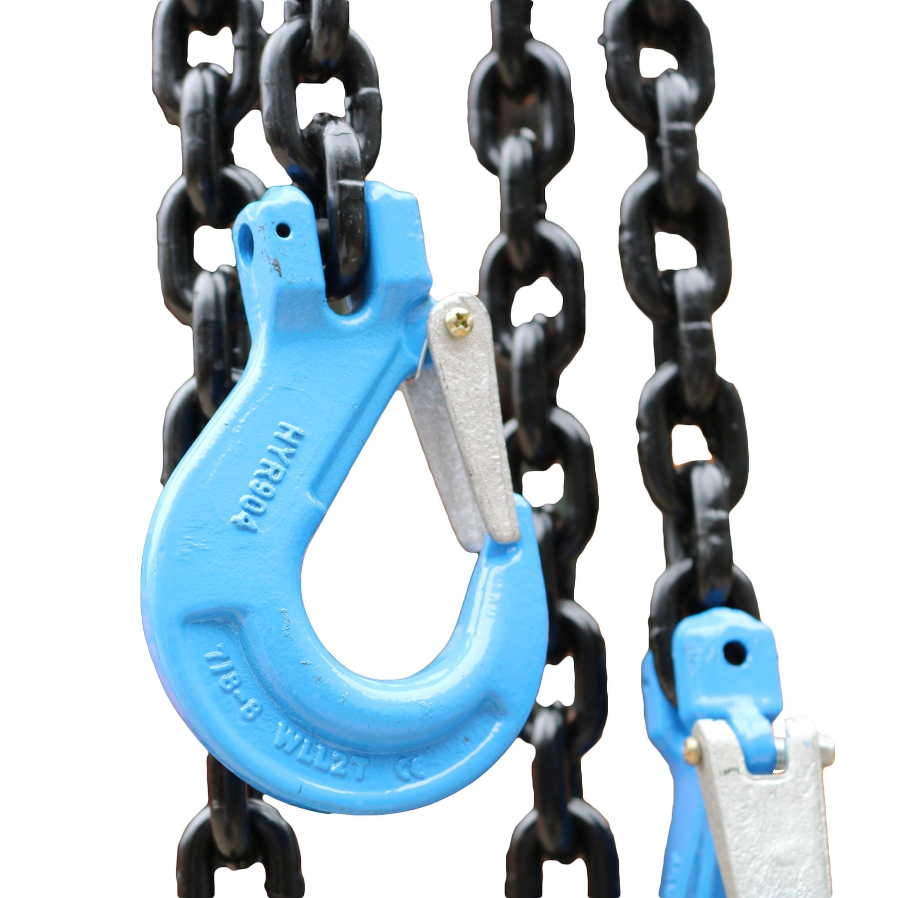 4 Leg Lifting Chain Sling with Clevis Grab Hook 2 Metre 10mm Chain WLL 6.7 Ton