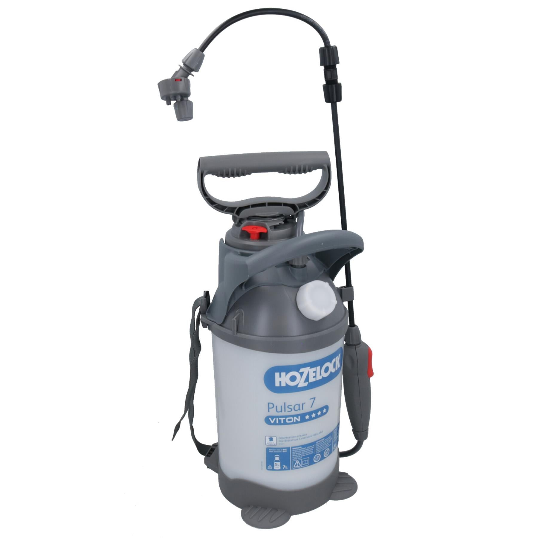 Hozelock Pulsar Viton 7 Ltr Garten Druckpumpe Sprüher + Lanze flüssige Chemikalien