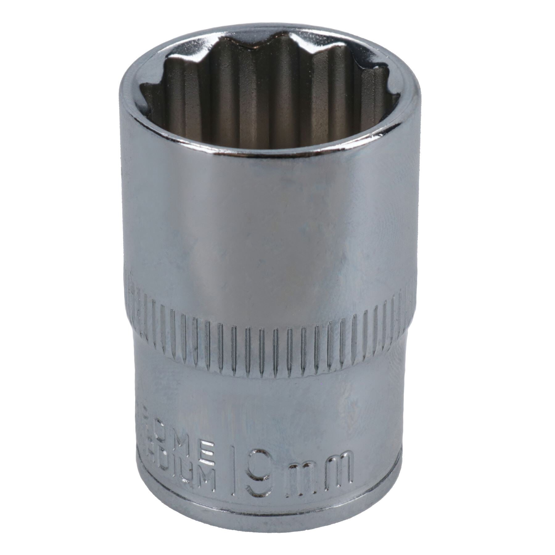 1/2in Drive Shallow Metric MM Socket 12 Sided Bi-Hex with Knurled Ring