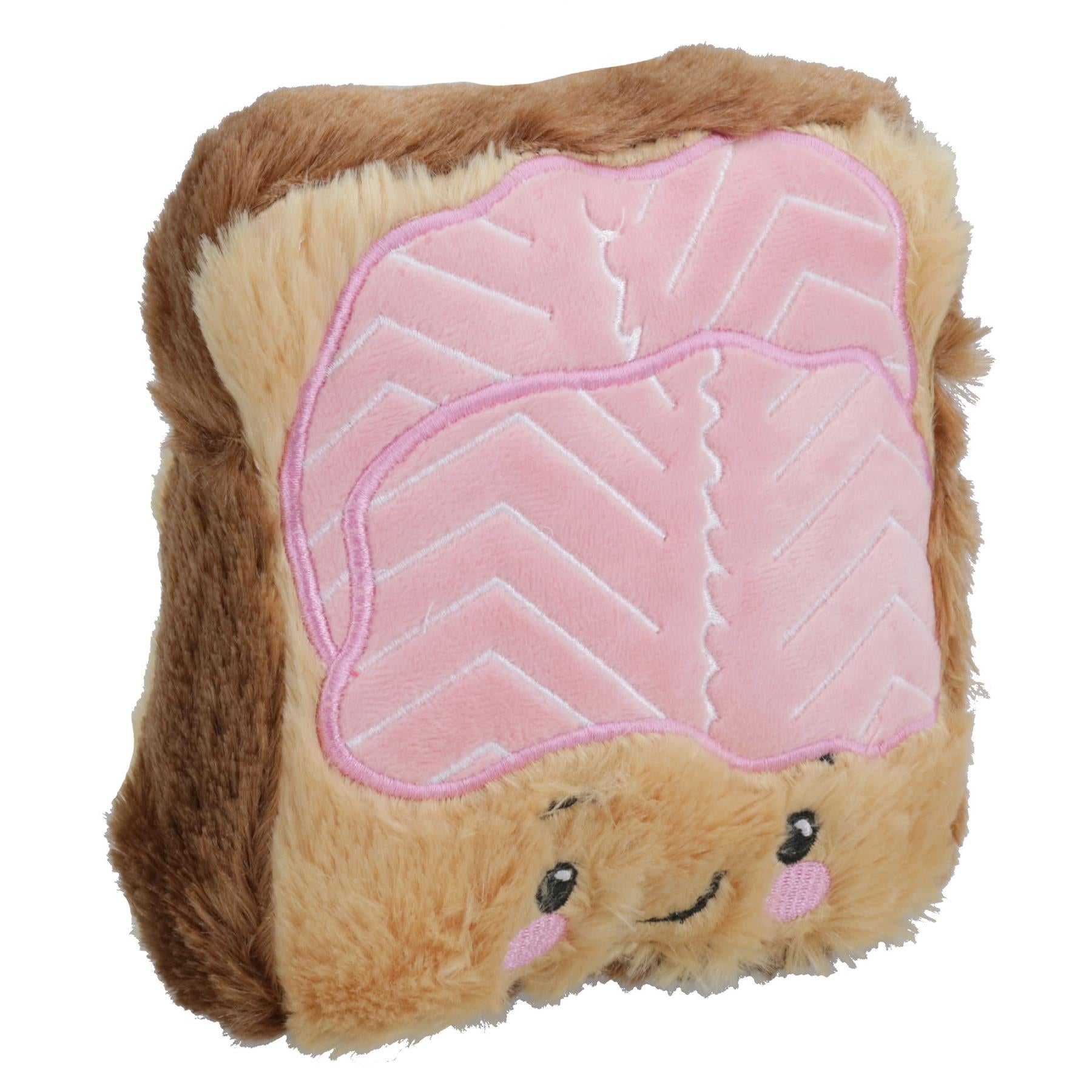 Cadeau de Noël pour chien Saumon fumé sur pain brun Peluche Jouet festif qui couine