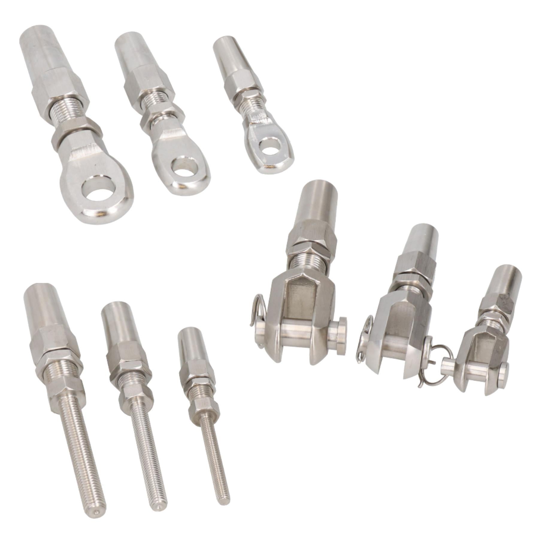 Raccord de câble métallique DIY Raccord d'extrémité de gréement sans emmanchement en acier inoxydable 316