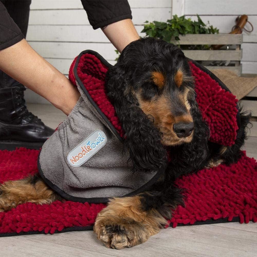2PK Super Absorbent Burgunder Mikrofaser Hund Katze Haustier Nudel Handtuch Schnell Trocknend