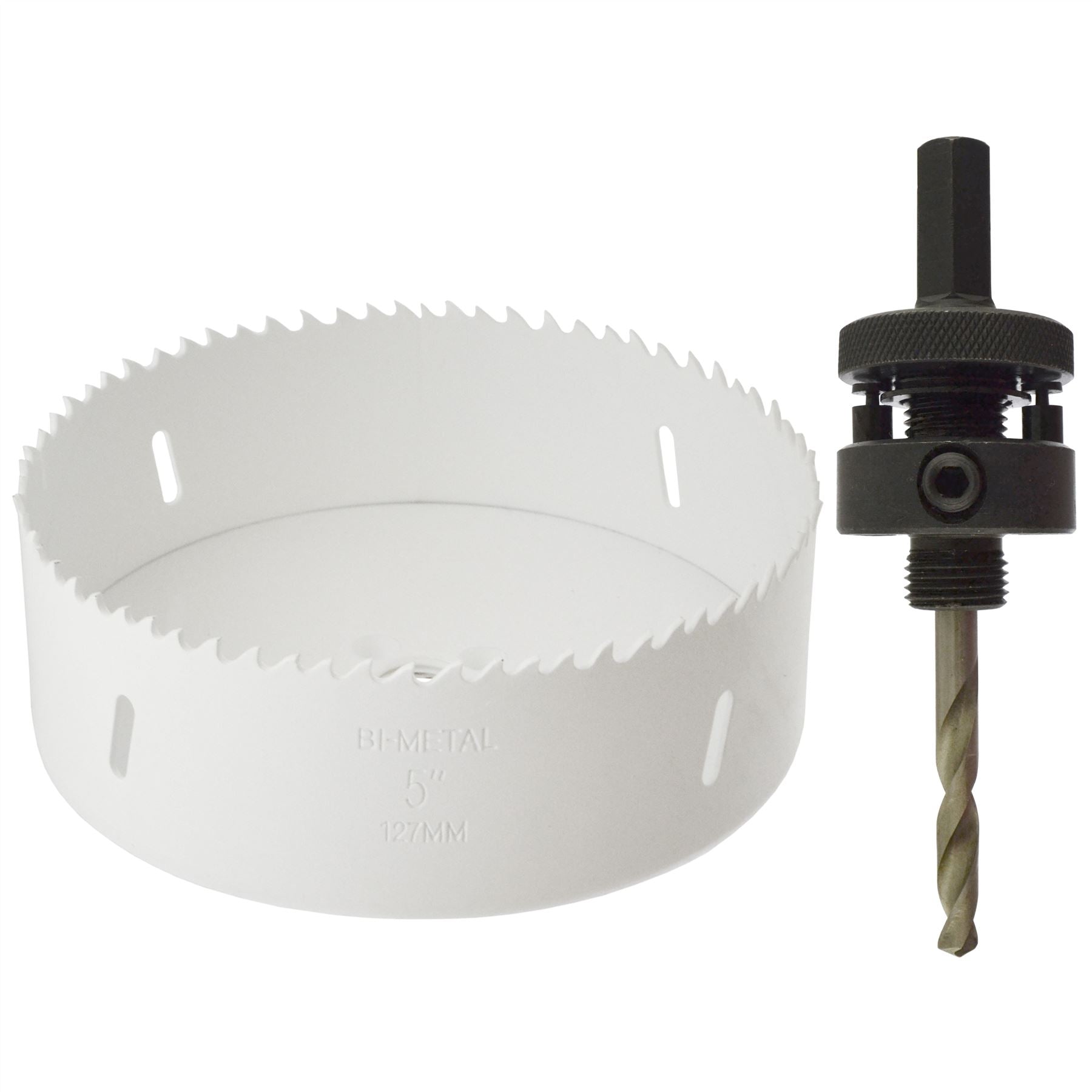 32 - 152 mm Lochsäge mit 1/2 Zoll Schaftbohrfutter, Fräser, Bimetall-Bohrer