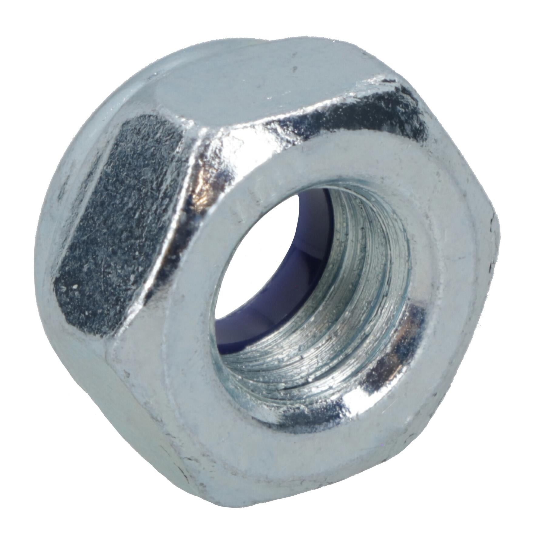 M10 x 1.5mm Nyloc Nut Fastener Hexagonal Metric Nuts Grade 8 Zinc Plated