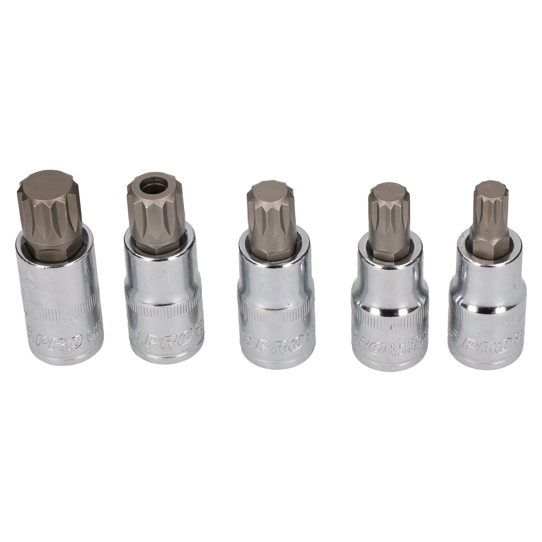 Douilles carrées triples inviolables à entraînement mâle cannelé 1/2" M10 - M18