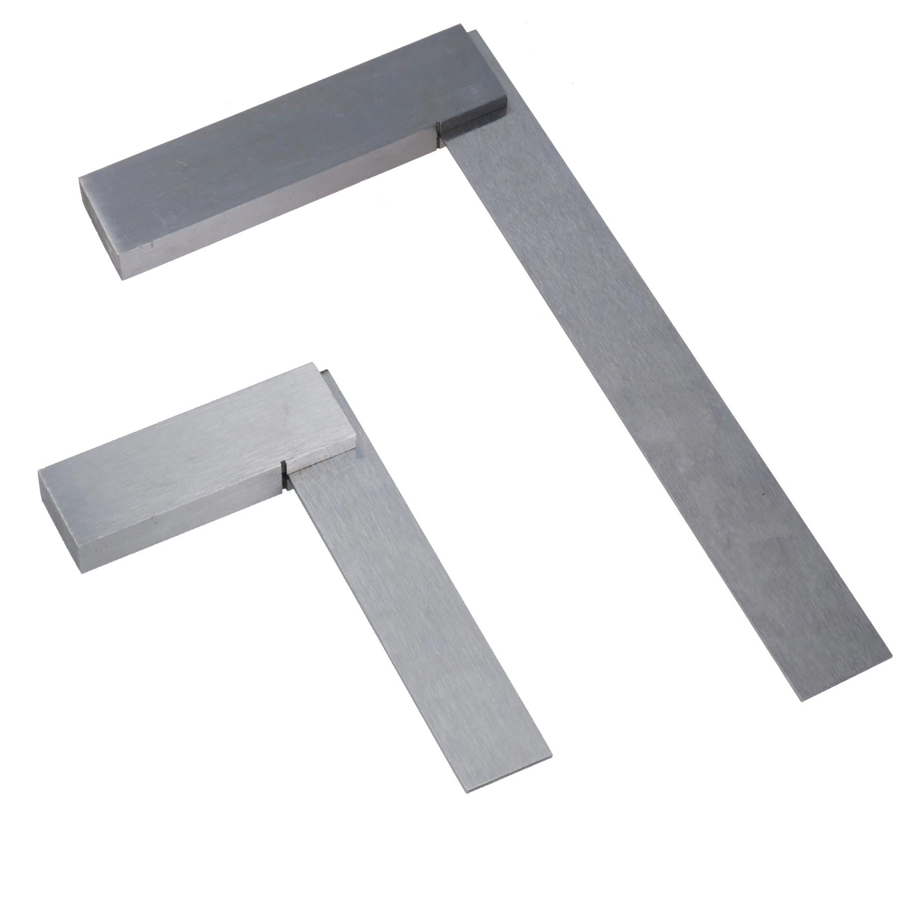 Équerre à angle droit 3 + 8 pouces 75 / 200 mm pour ingénieur, bord droit en acier inoxydable