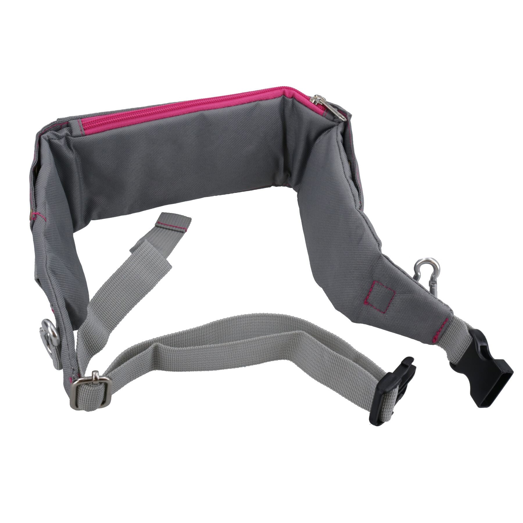Graue Gürteltasche für Hunde, zum Spazierengehen, Laufen, Walkie-Talkie, Leckerli-Tasche, Hundewelpe, Hundeliebhaber-Geschenk