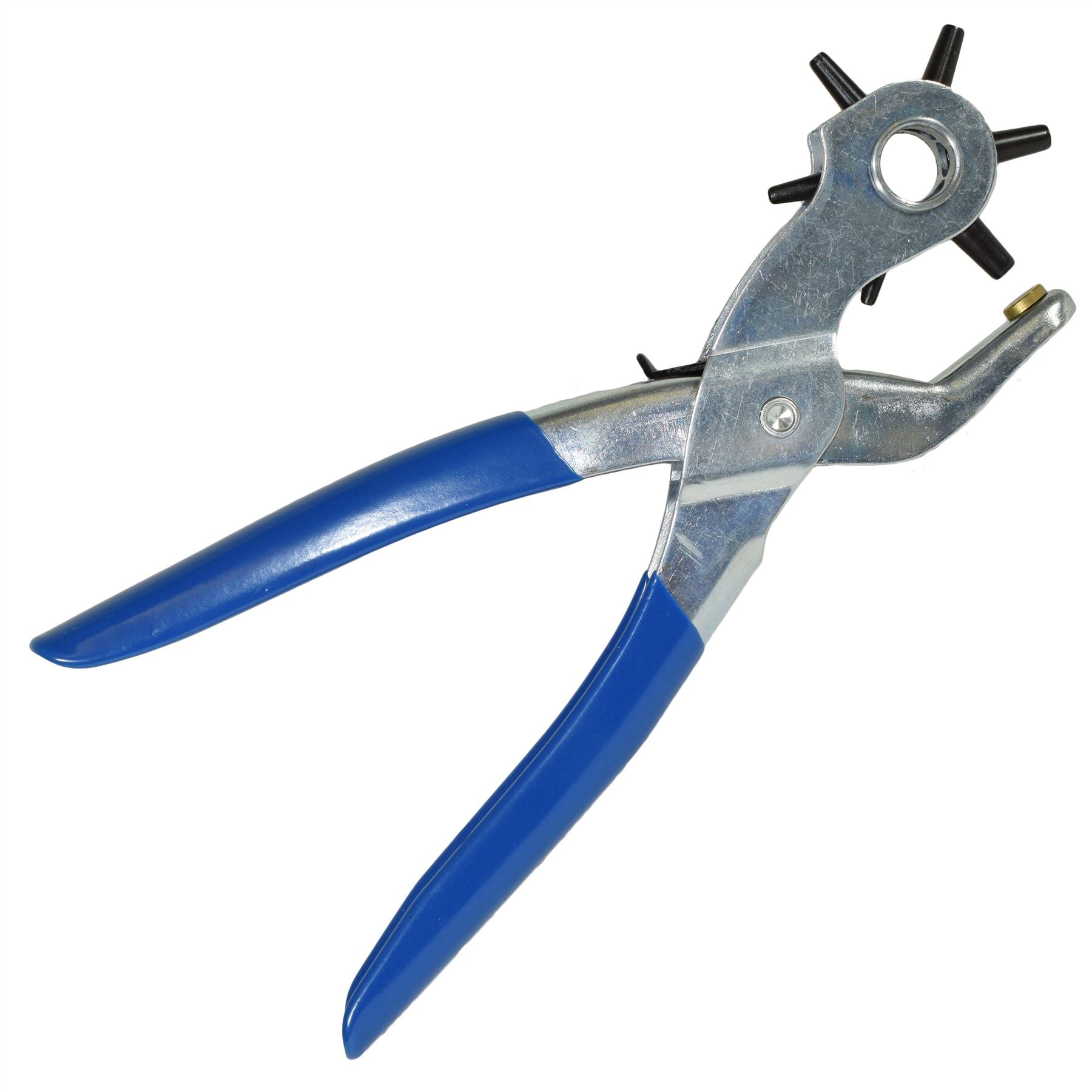Drehbare Lochzange für Leder, Karten und Kunststoff, rund, zum Markieren von Löchern, Gürtel, 2 mm – 4,5 mm