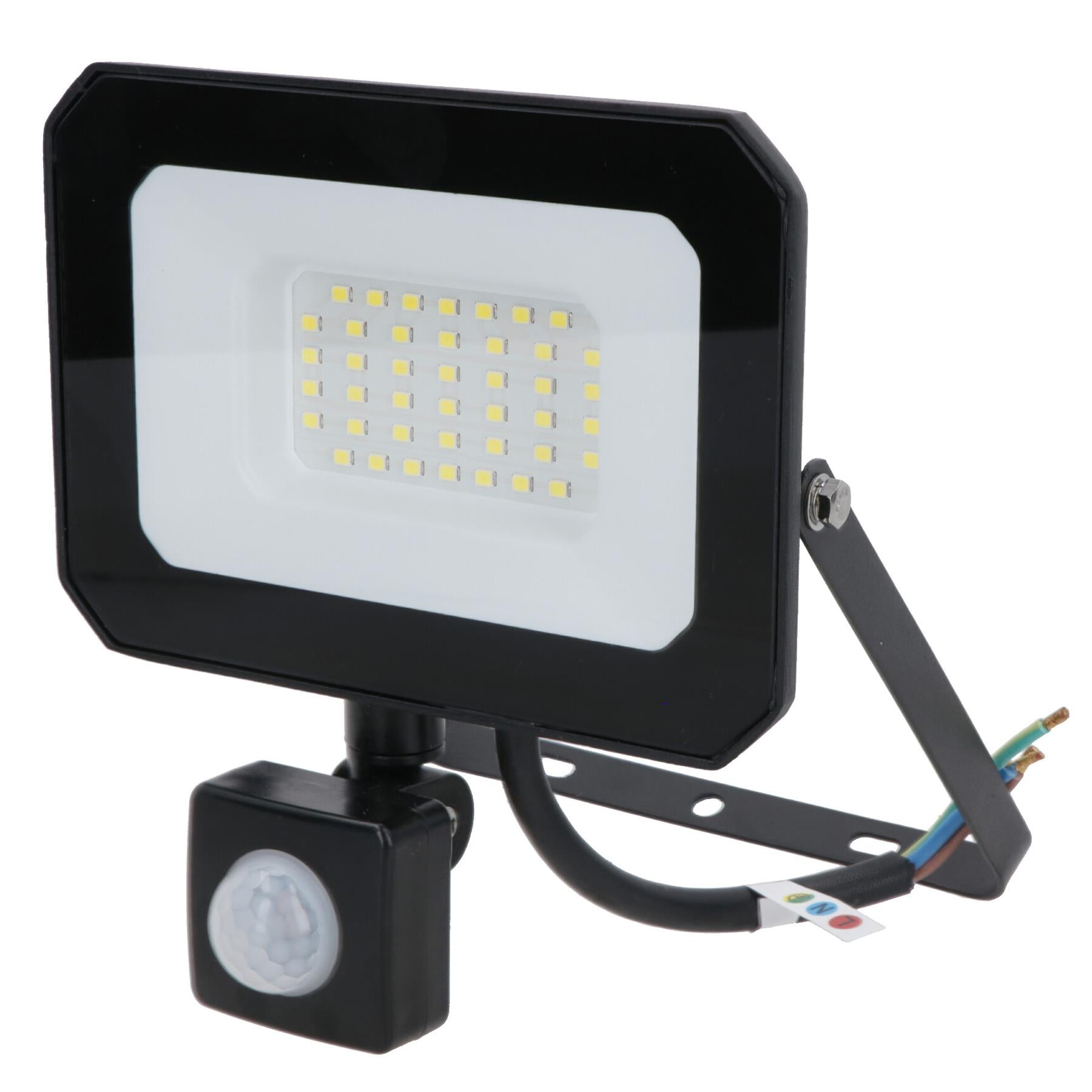 30 Watt LED Mini Floodlight With Sensor Lighting 2400 Lumens IP65 + Bracket