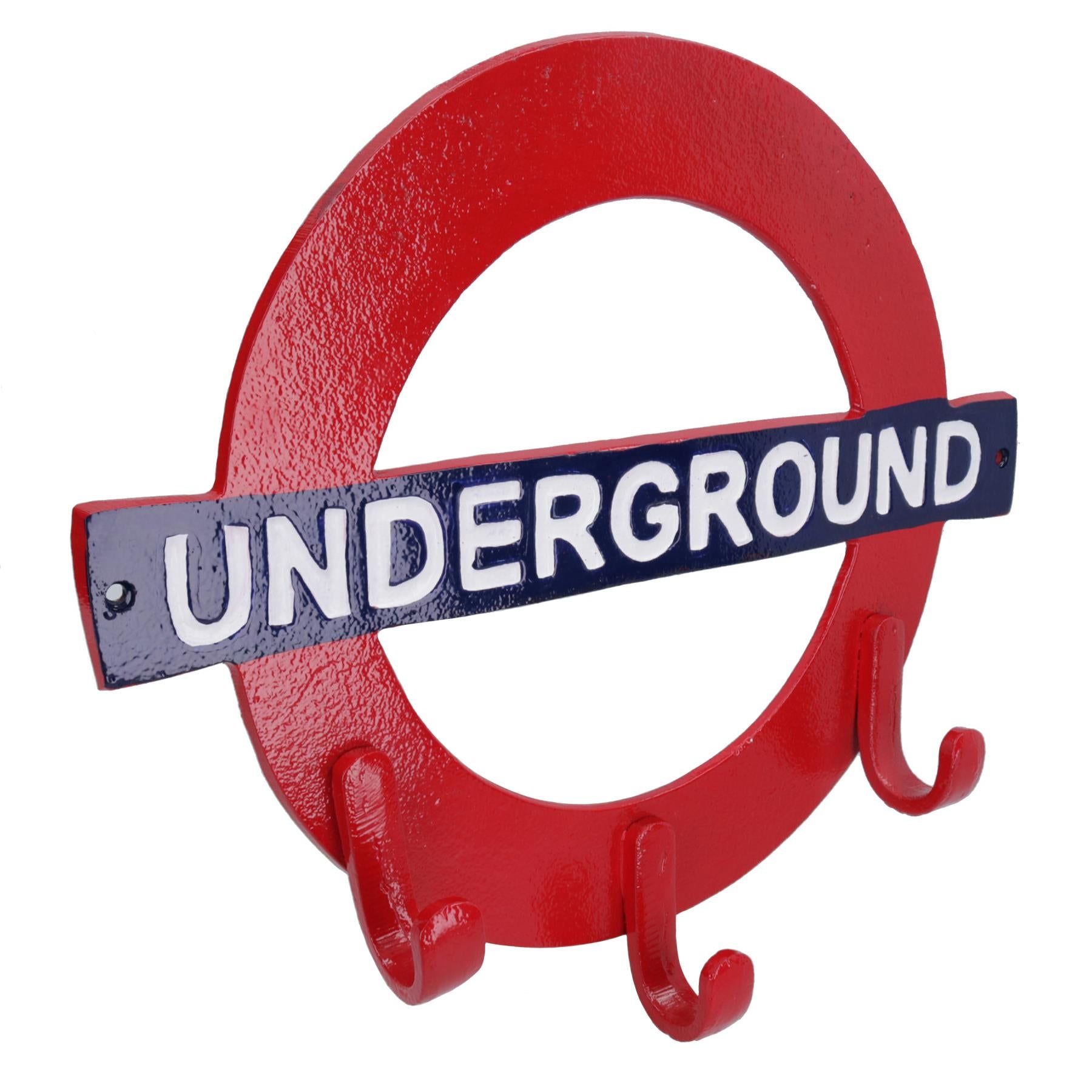 Underground Mantel Jacke Schlüsselhalter Rack 3 Haken Pegs Wand Halle Haus London
