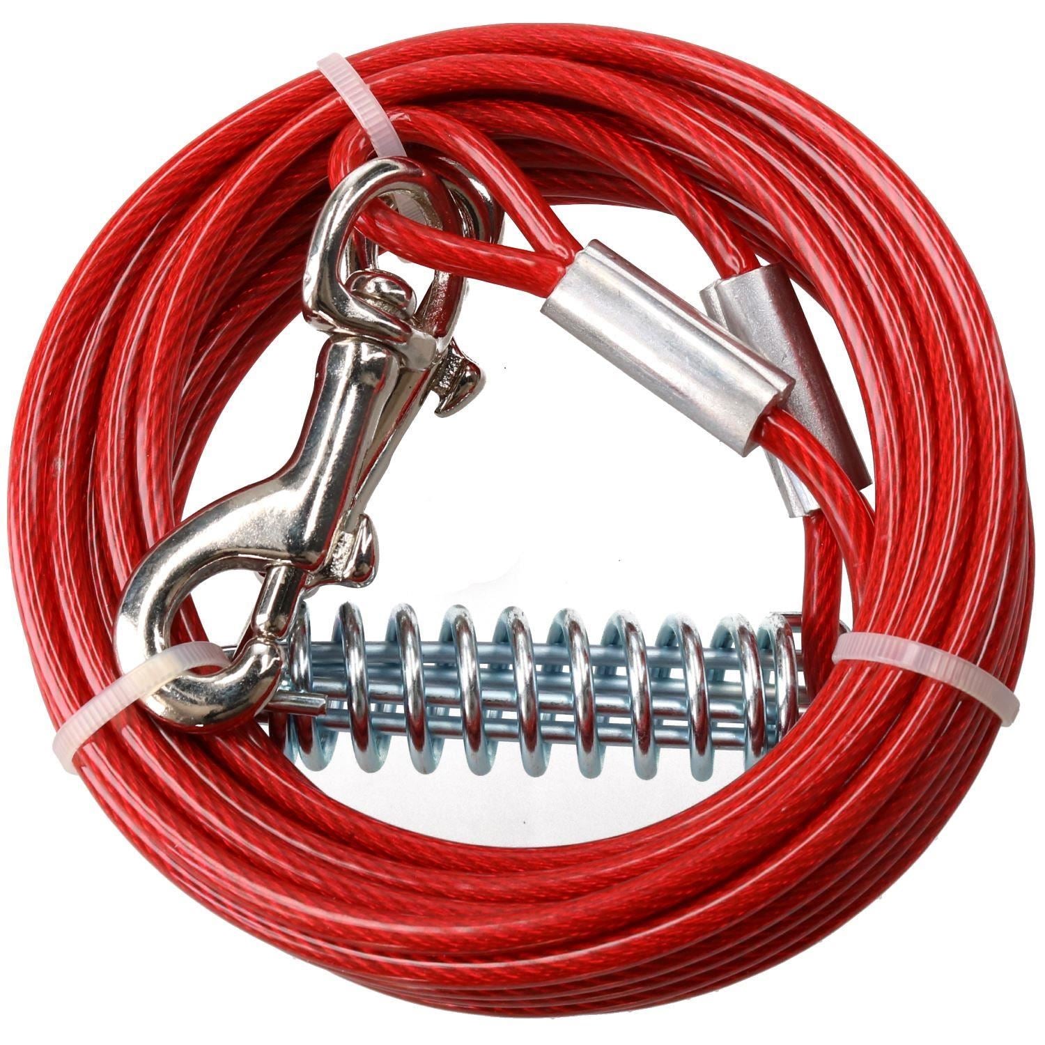 2 X Extra Strong Dog Stake Out SpikeS & 2X10ft Weather Resistant Tie-Out Cable
