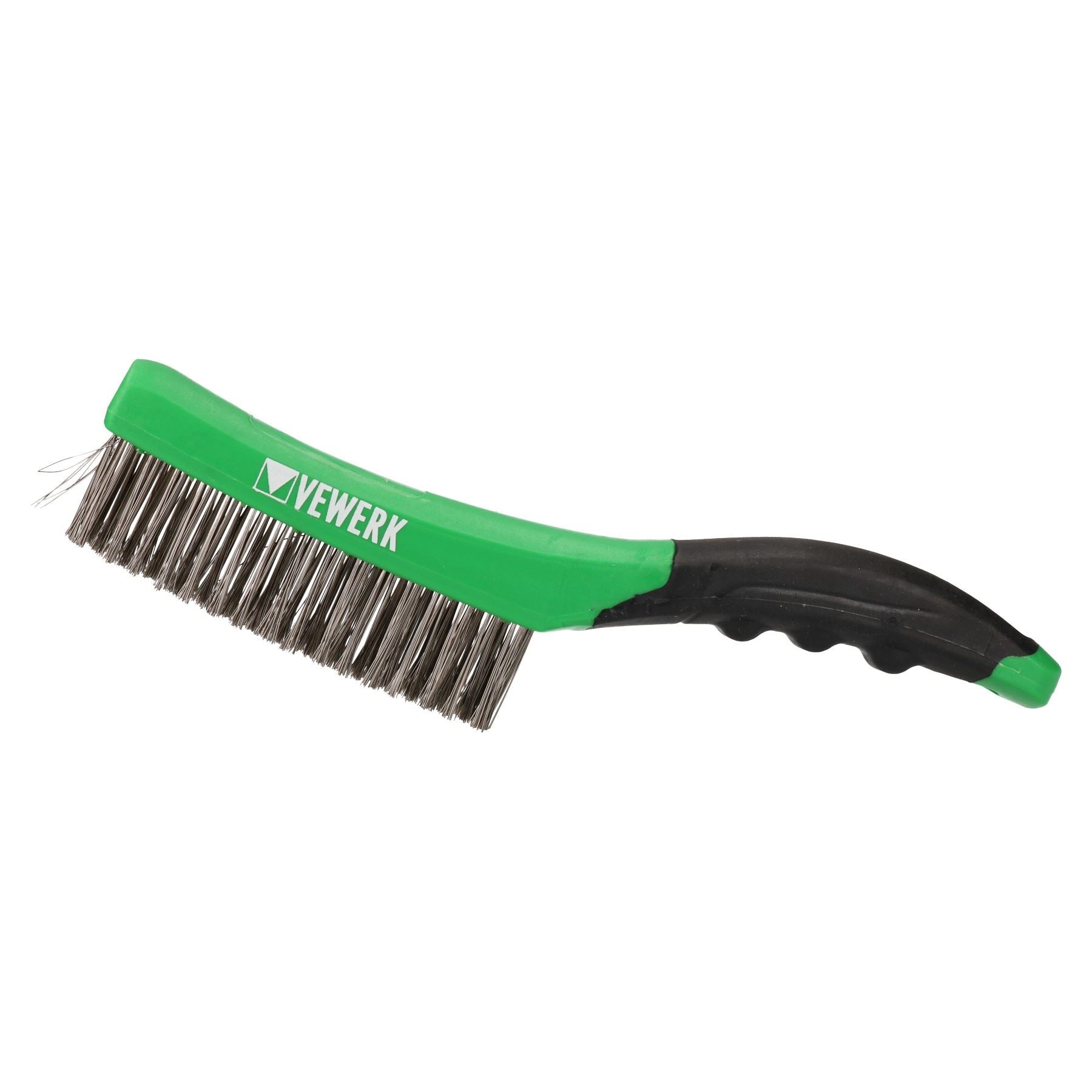 Brosse métallique portative avec poils en acier inoxydable et poignée souple pour éliminer la rouille