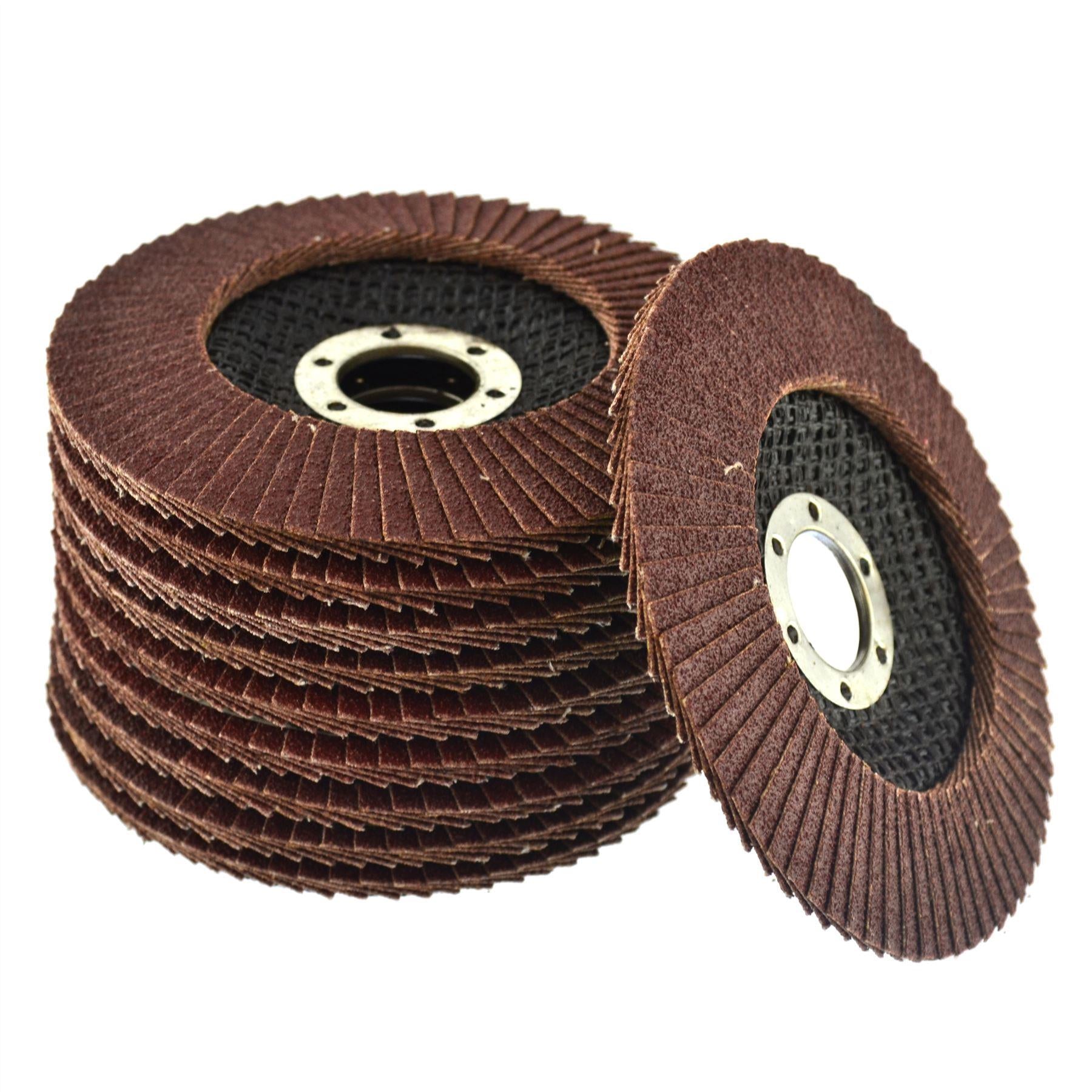 Flap Discs 80 Grit Angle Grinder 4.5" (115mm) Flat Sanding