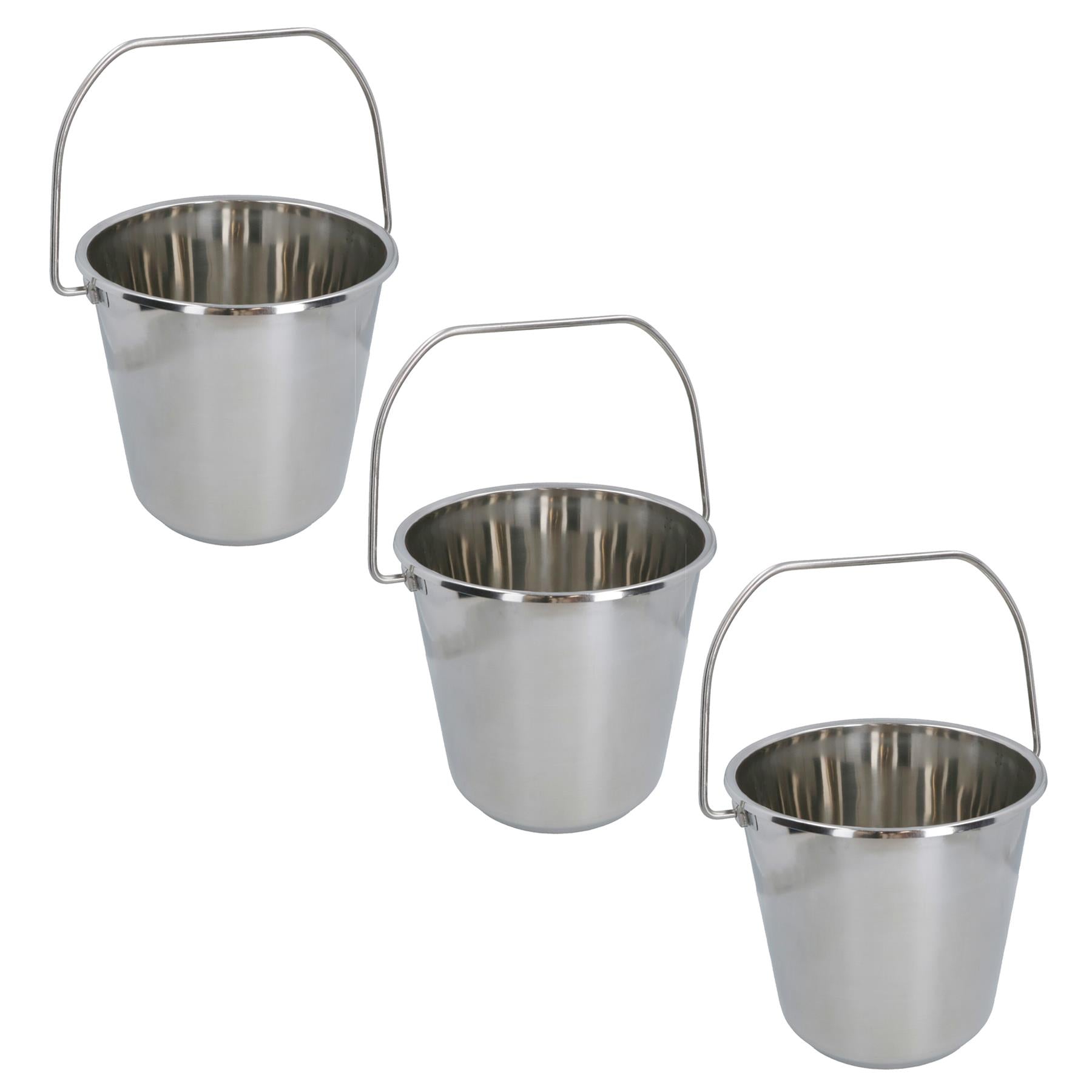 12L Stainless Steel Metal Bucket Pail Water Carrier Greenhouse Garden Plant BBQ