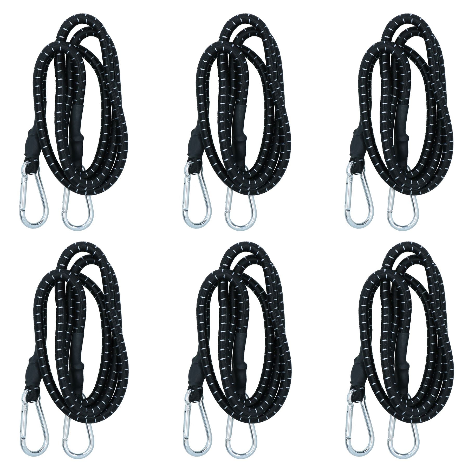 Sangle élastique de 60 po avec mousquetons en métal et support de fixation pour attache