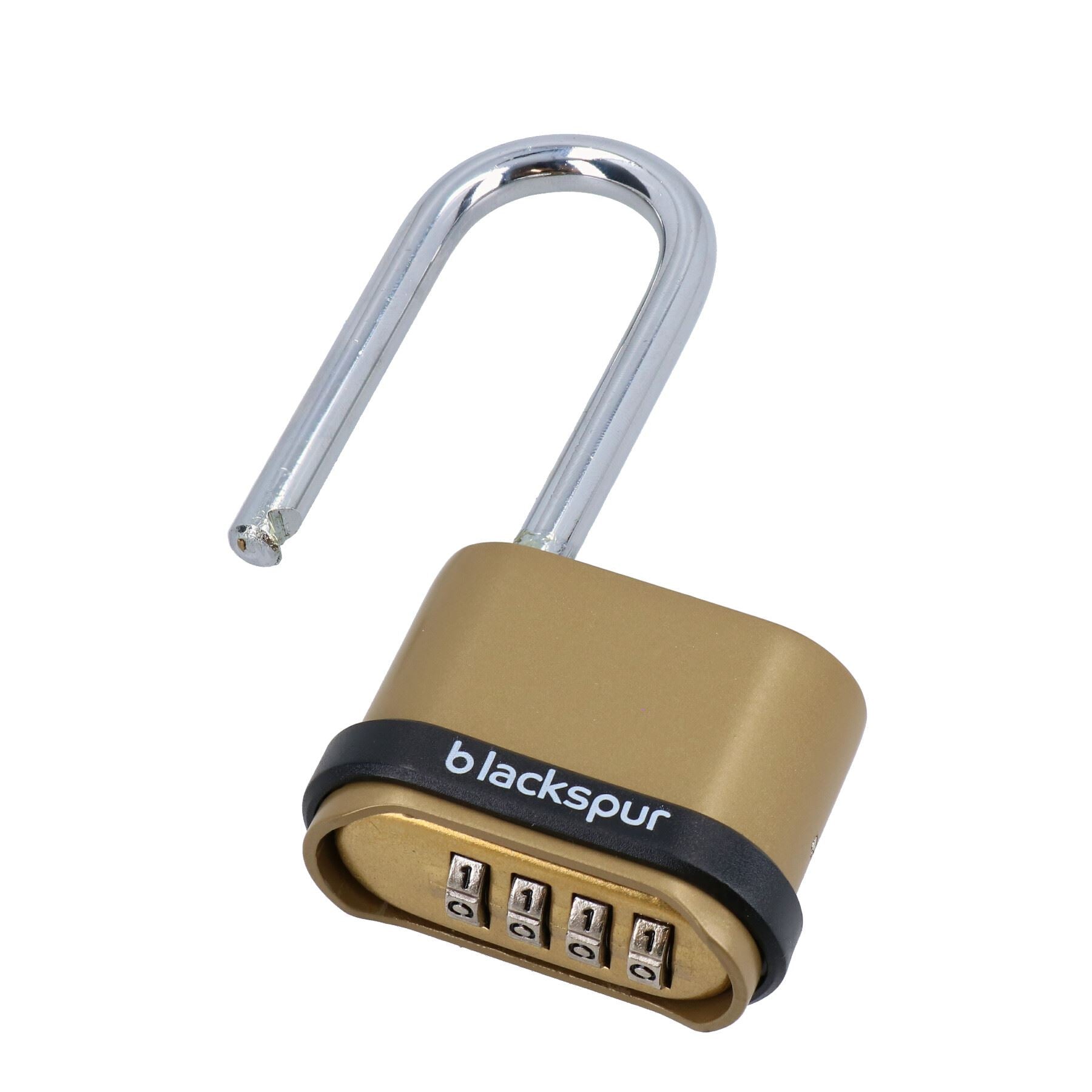 Cadenas à combinaison à anse longue renforcée à 4 chiffres avec verrou de sécurité sécurisé