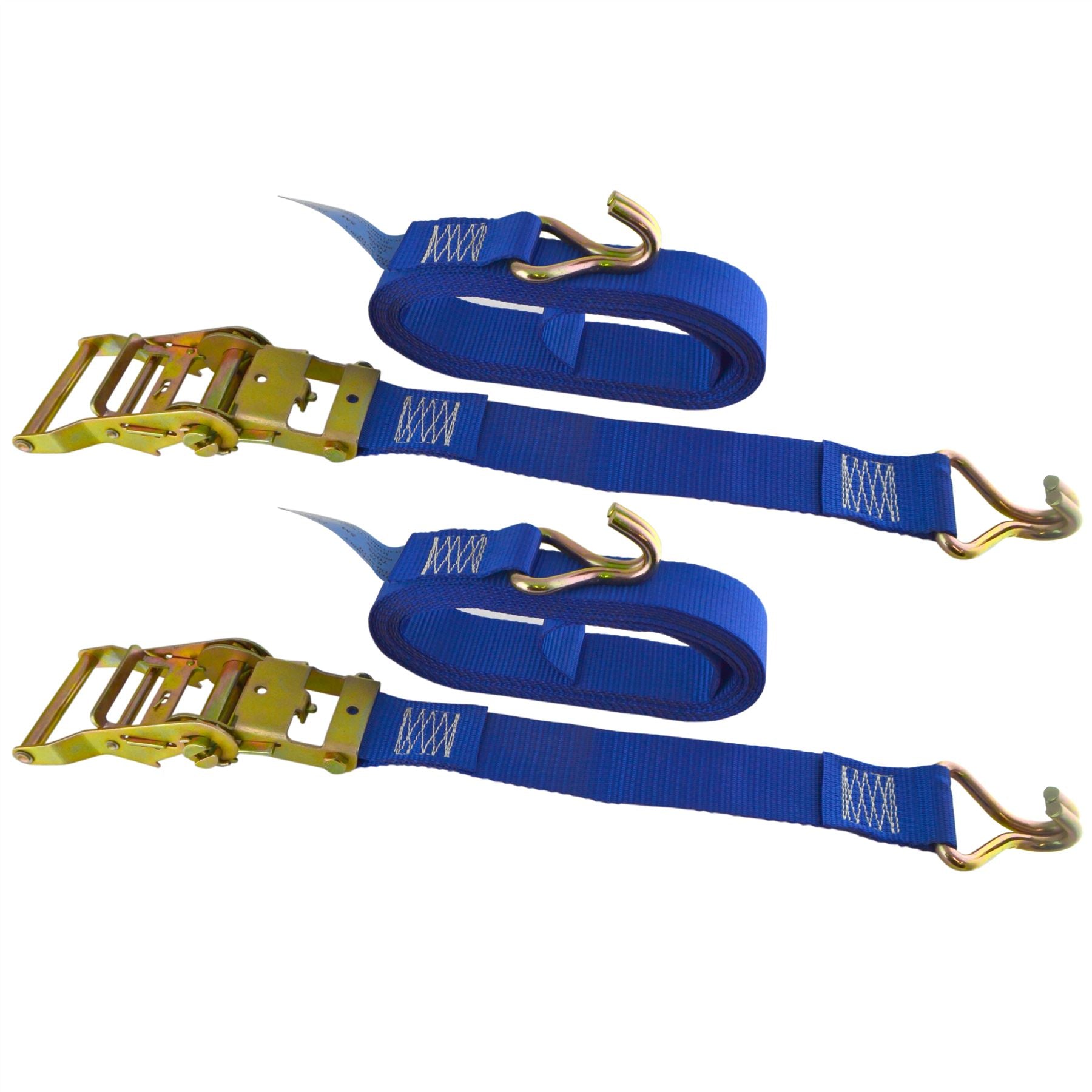 Blauer Zurrgurt mit Ratschengurt, 5 m, Ladungsgurt mit Haken, 750 kg, Zurrgurt x 2 (Paar)