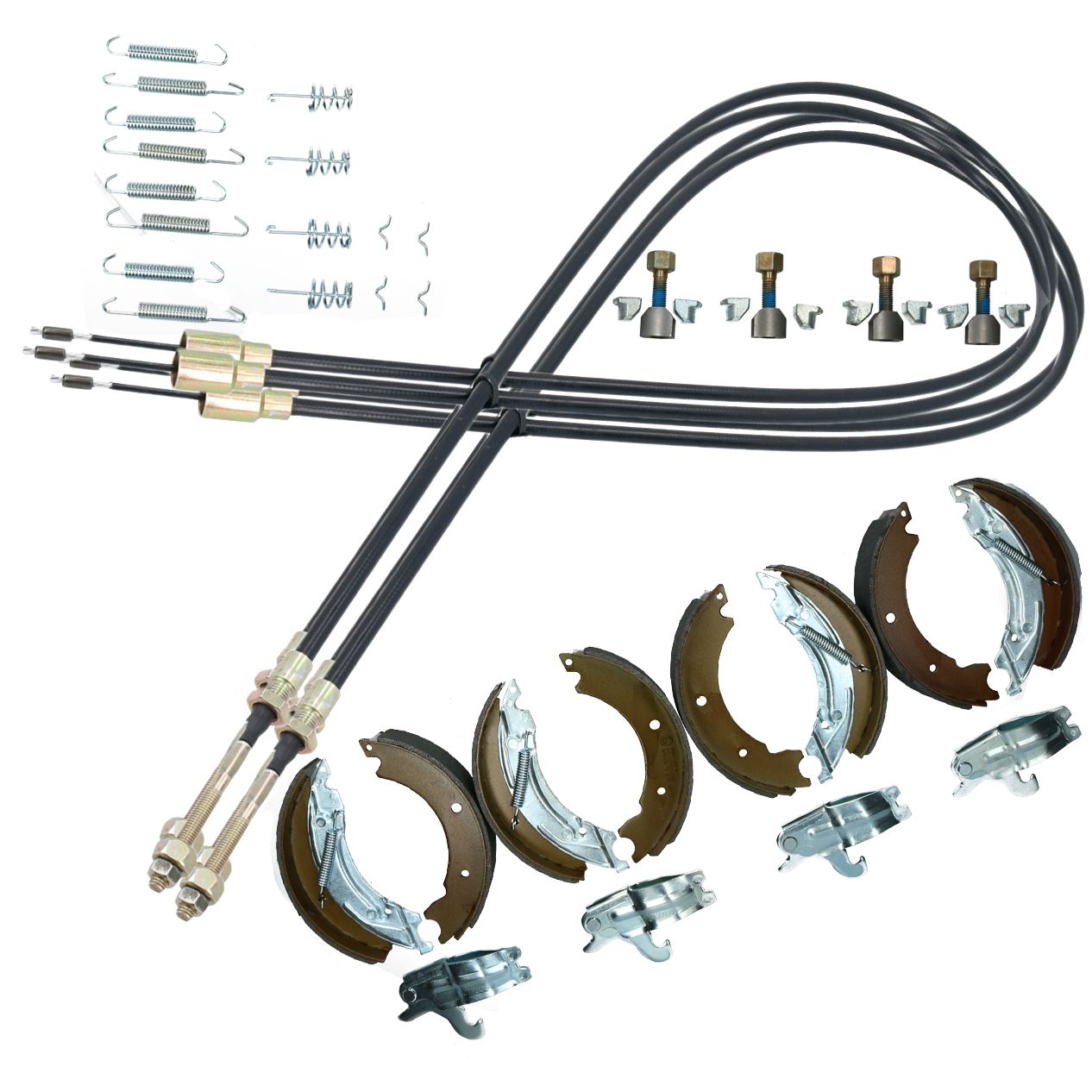 Brake Shoe & Cable Full Refurb Kit for Ifor Williams Goods Trailer GD126 2700kg