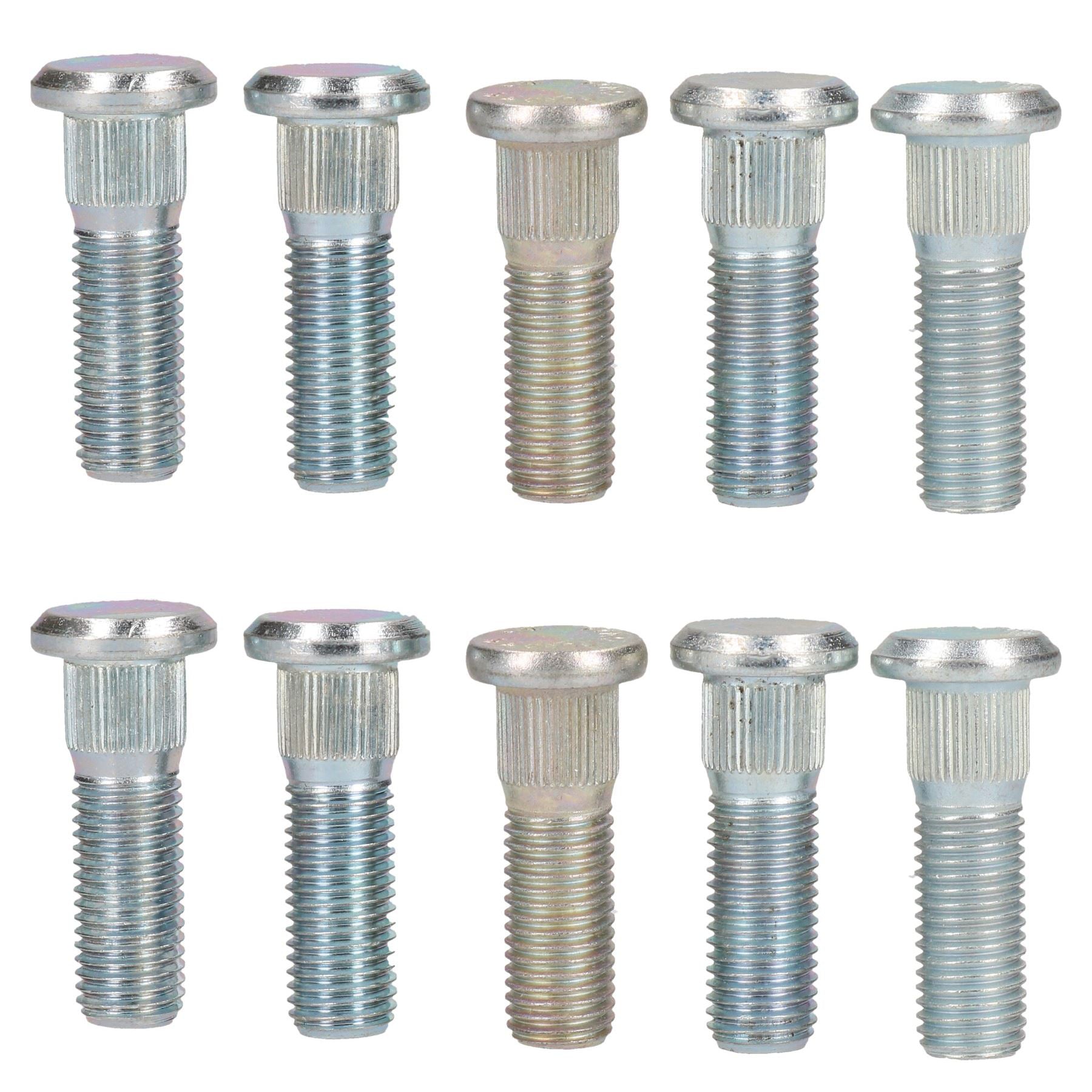 Goujons de roue de rechange M12 x 1,5 pour moyeux de suspension de remorque Lot de 10