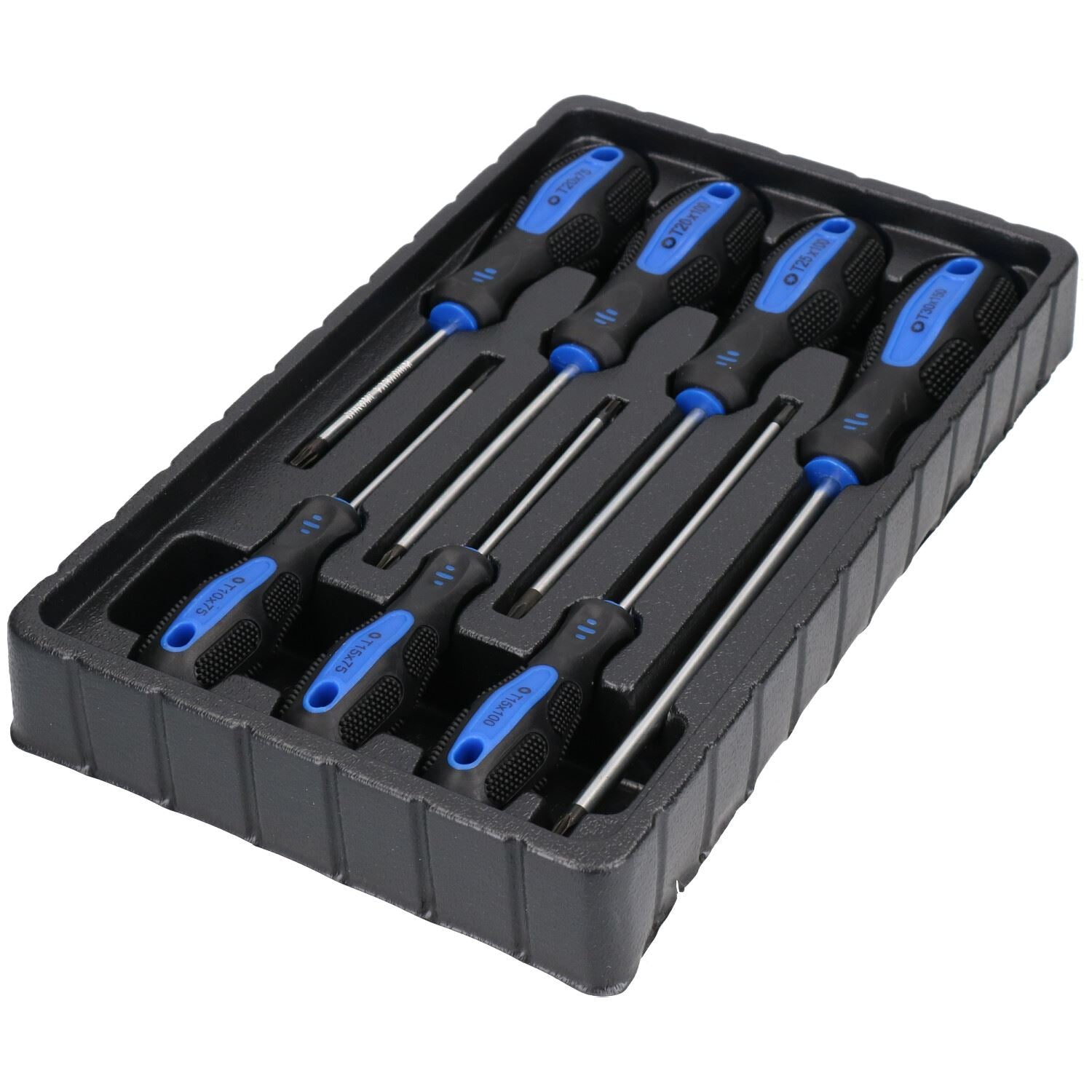 Jeu de 7 tournevis magnétiques Torx Star avec poignée coussinée T10 - T30