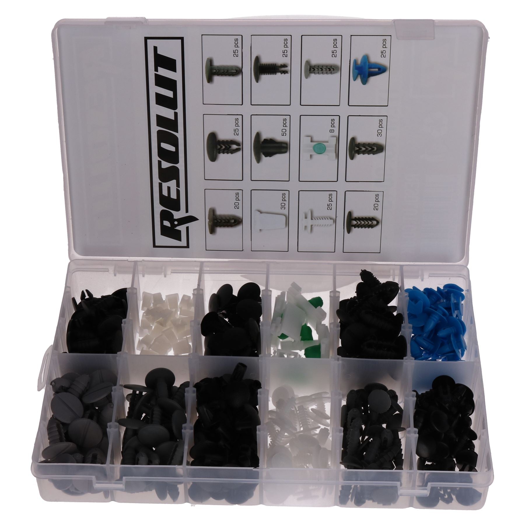 Assortiment de 308 clips de garniture pour Fiat, rivets, œillets de retenue, fixations