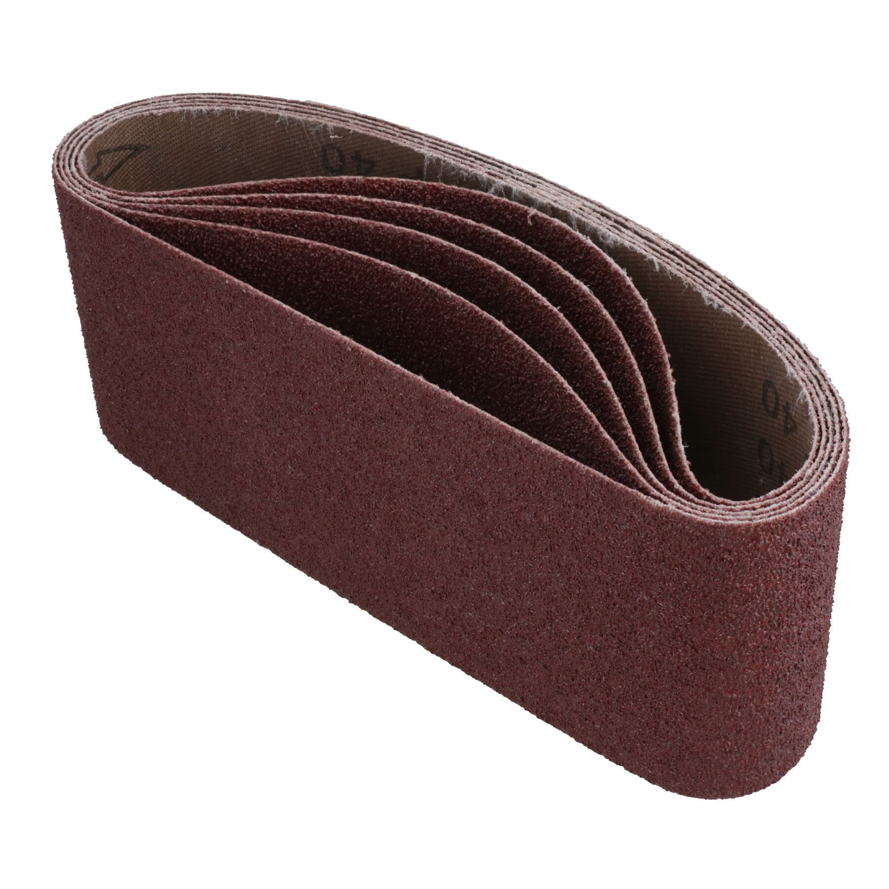 Disques abrasifs pour ponceuse à bande, grain mixte 40, 60, 80, 120, 75 mm x 457 mm