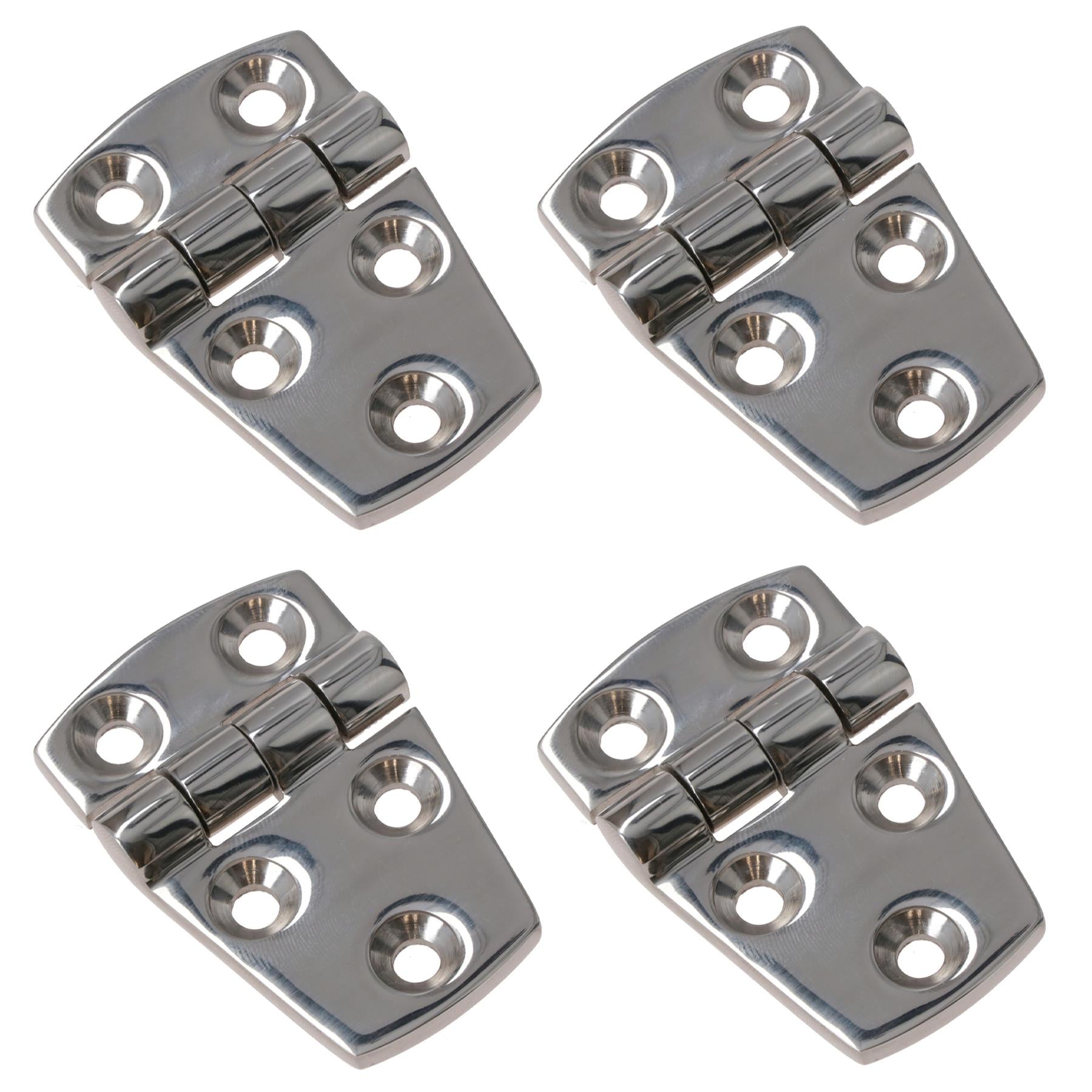 Polished Door Hinge Stainless Steel 56mm x 38mm 316 Marine Cabin Hatch