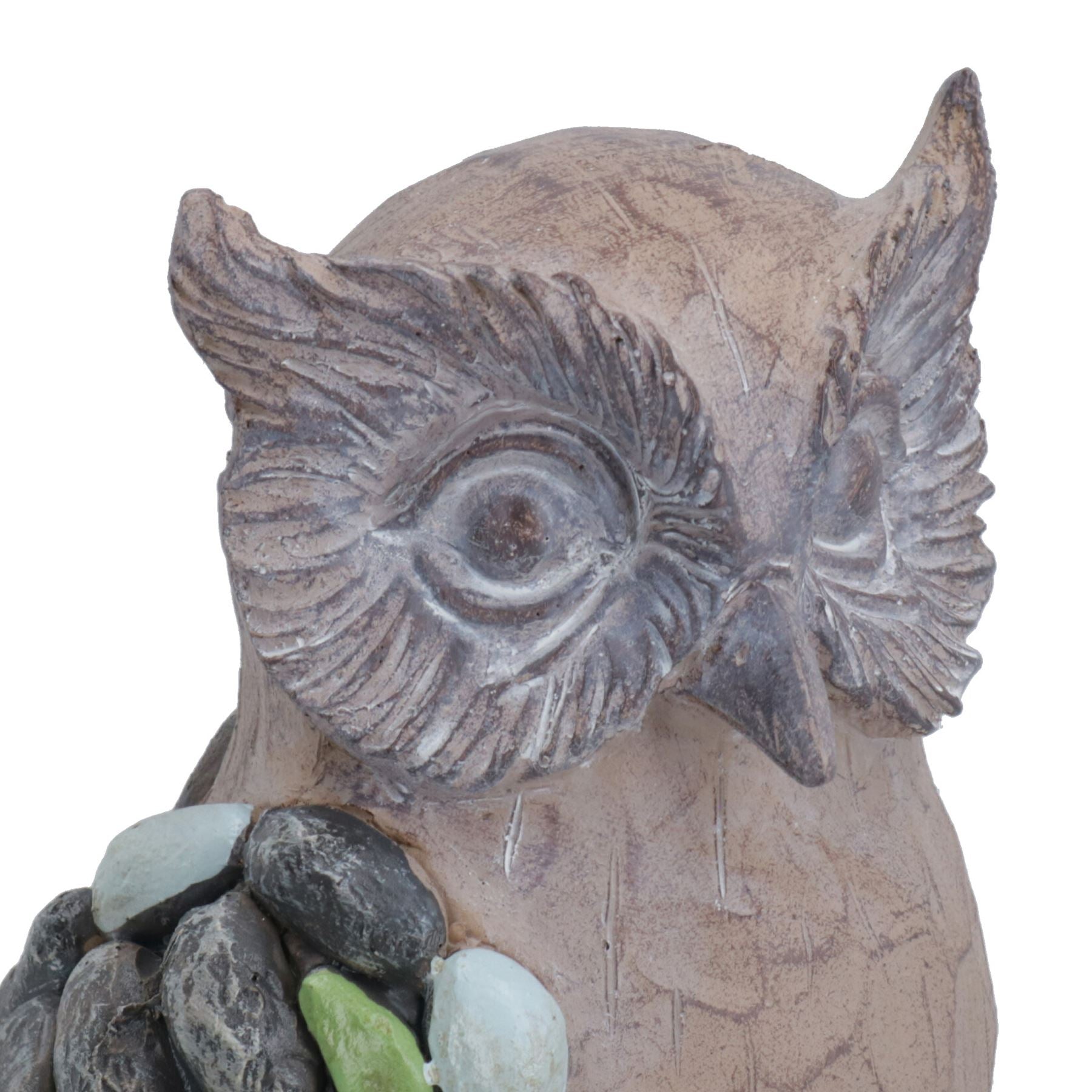 Eule Harz Skulptur Statue Haus Garten Ornament Figurine Tier Vogel Harz