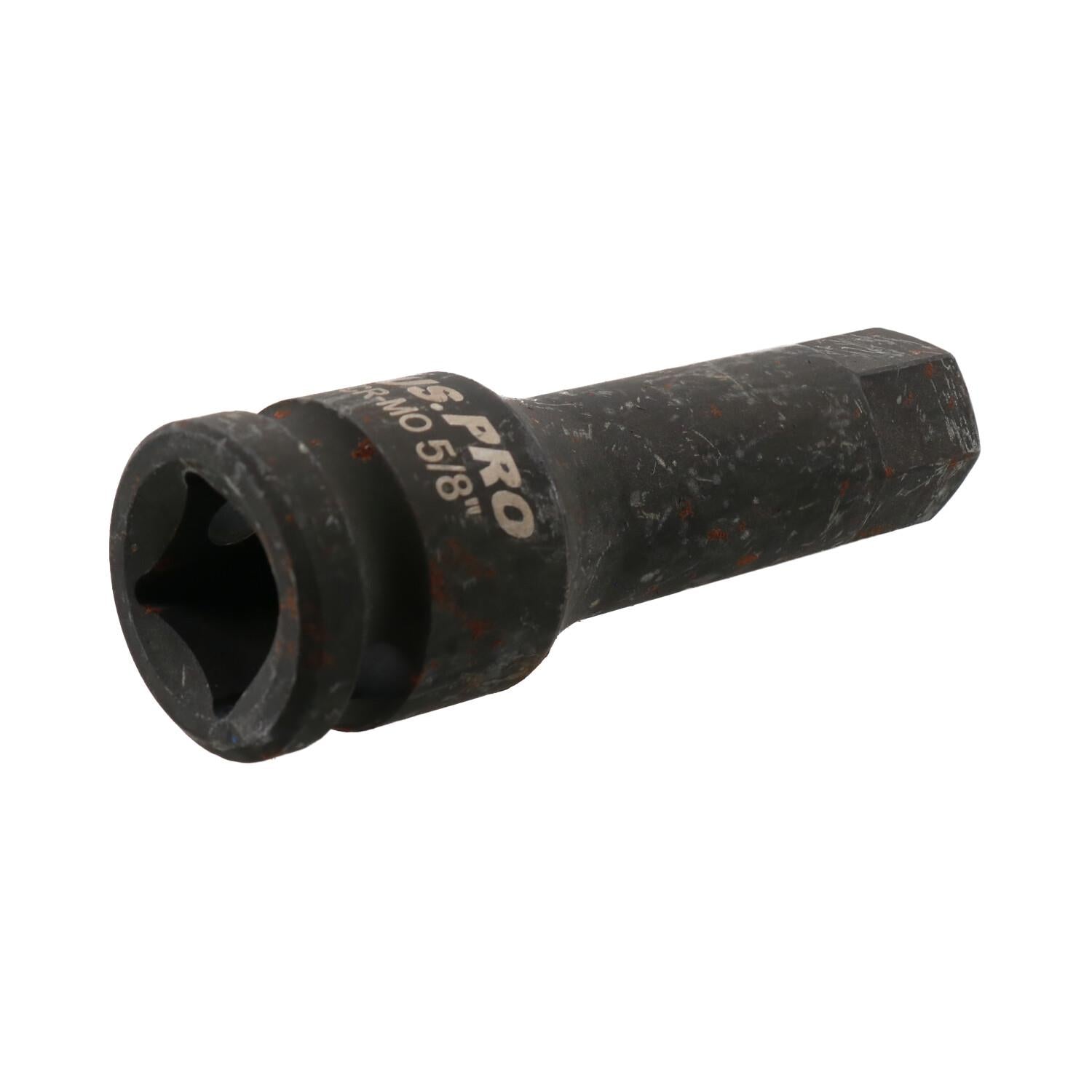 5/8 Zoll tiefer Schlag-Sechskant-Bit-Steckschlüssel, 1/2 Zoll Antrieb, 76 mm Länge, Chrom-Molybdän-Stahl