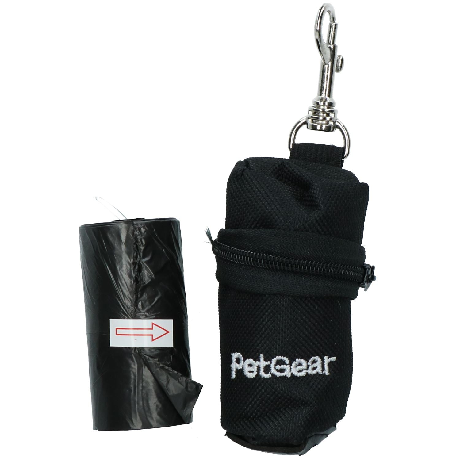 Pet Dog Puppy Canvas Poo Bag Holder Dispenser & Scoop Bags With Clip