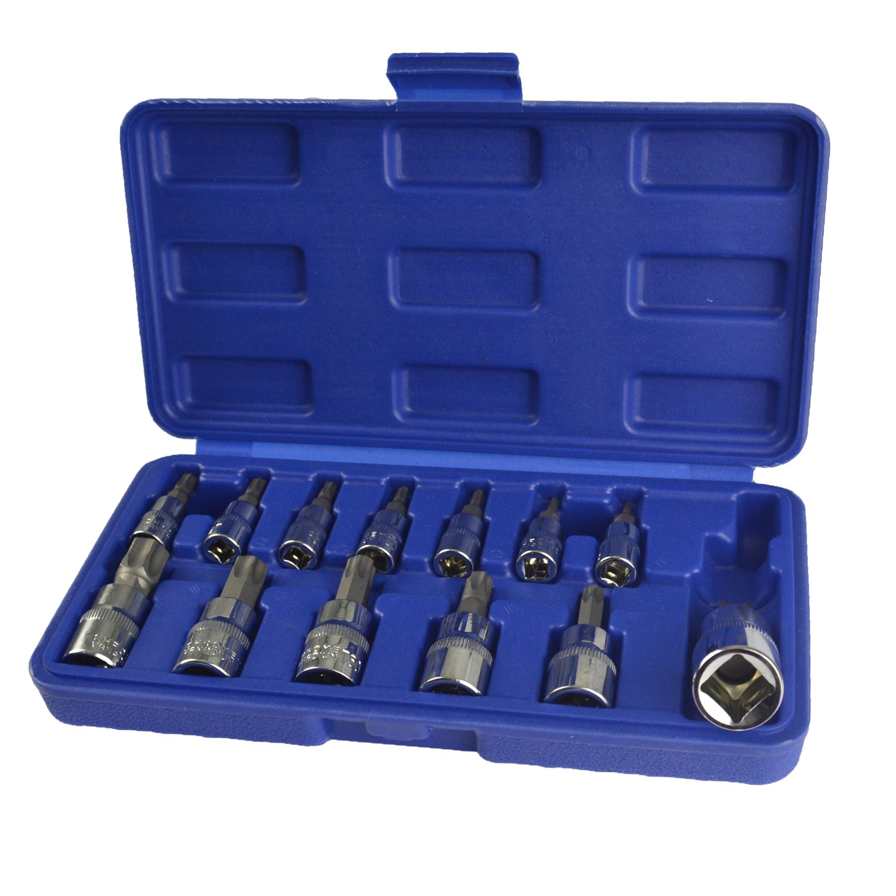 13-teilige männliche Torx-Stern-Bit-Steckschlüssel mit gemischtem Antrieb, 1/4 Zoll, 3/8 Zoll und 1/2 Zoll, T8 – T70