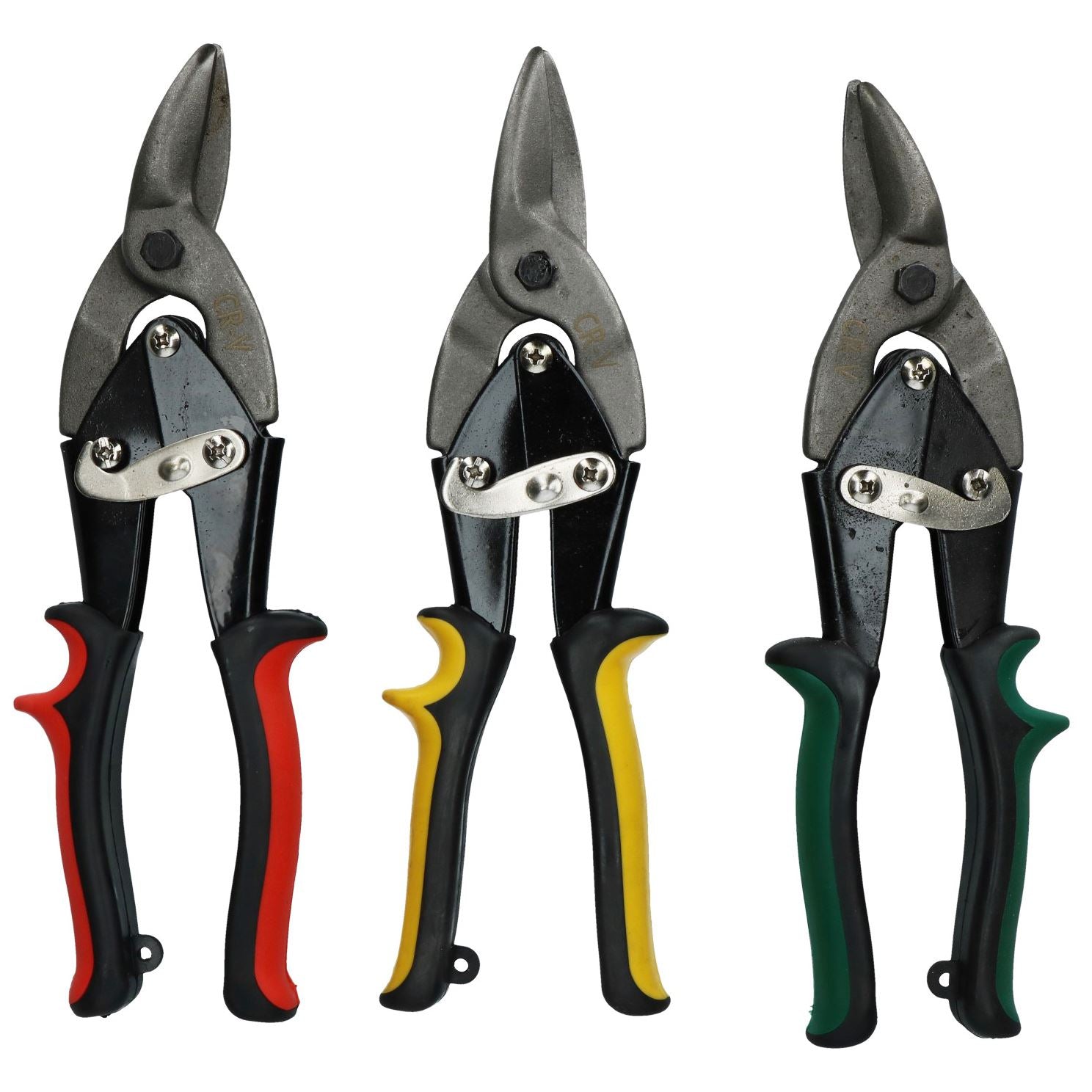 Ensemble de 3 cisailles à tôle robustes pour l'aviation, coupe-tôles, cisailles, pinces à tôle CRV