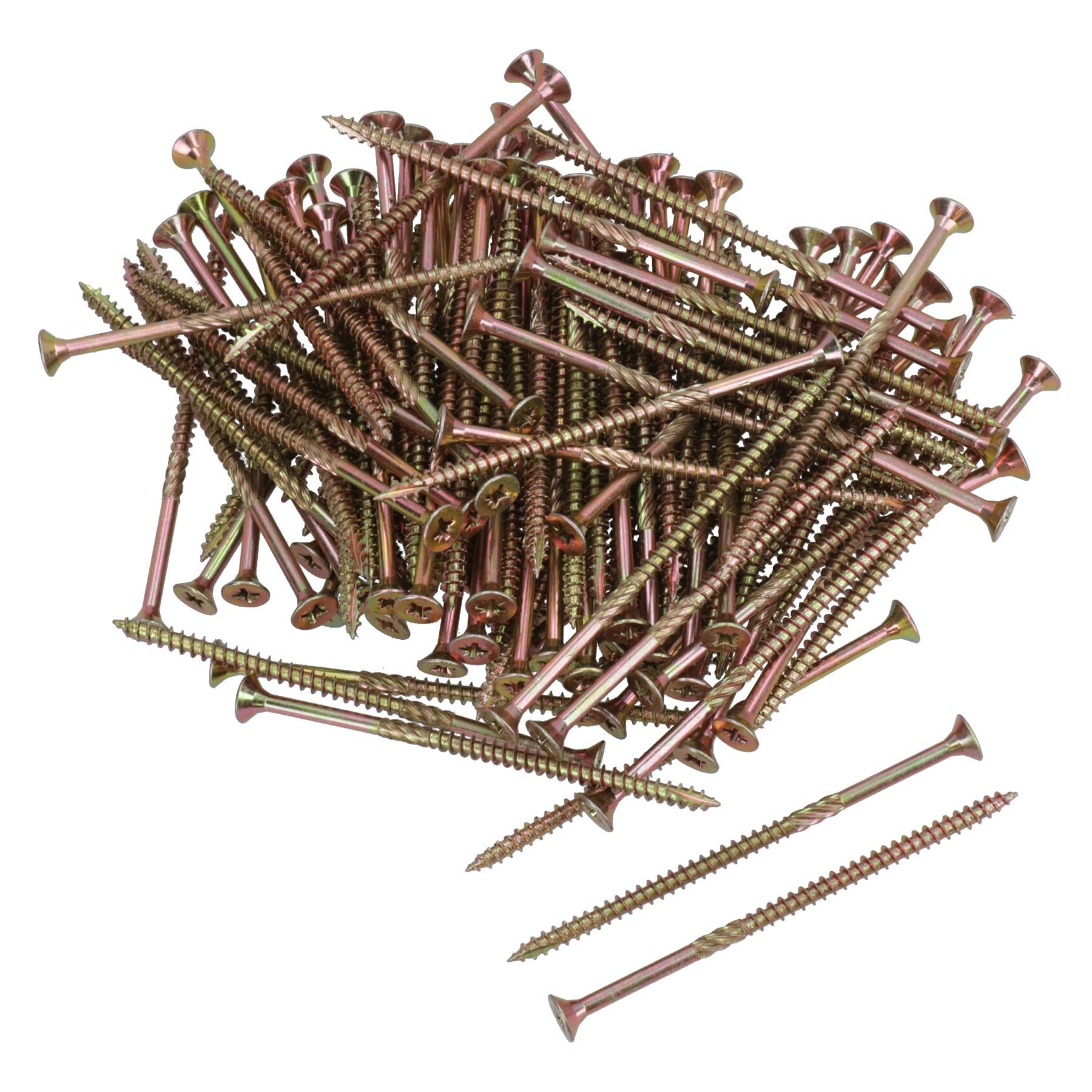 Senkkopf-Holzschrauben 5,0 x 100 mm, gezahnter Rand, verhindert Splittern, PZ2