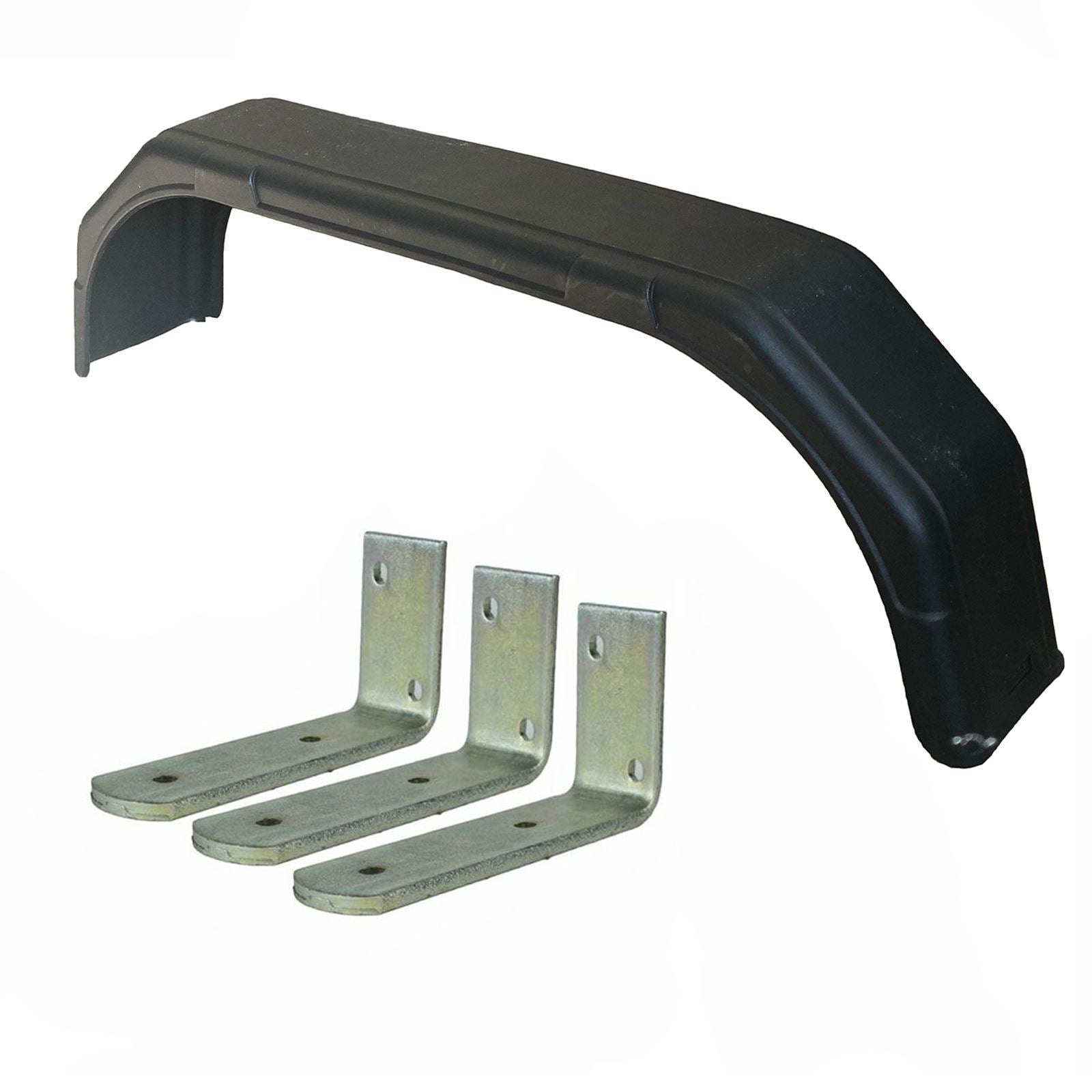Garde-boue simple à double roue de 13 po, 56 po x 8 po et 3 grands supports