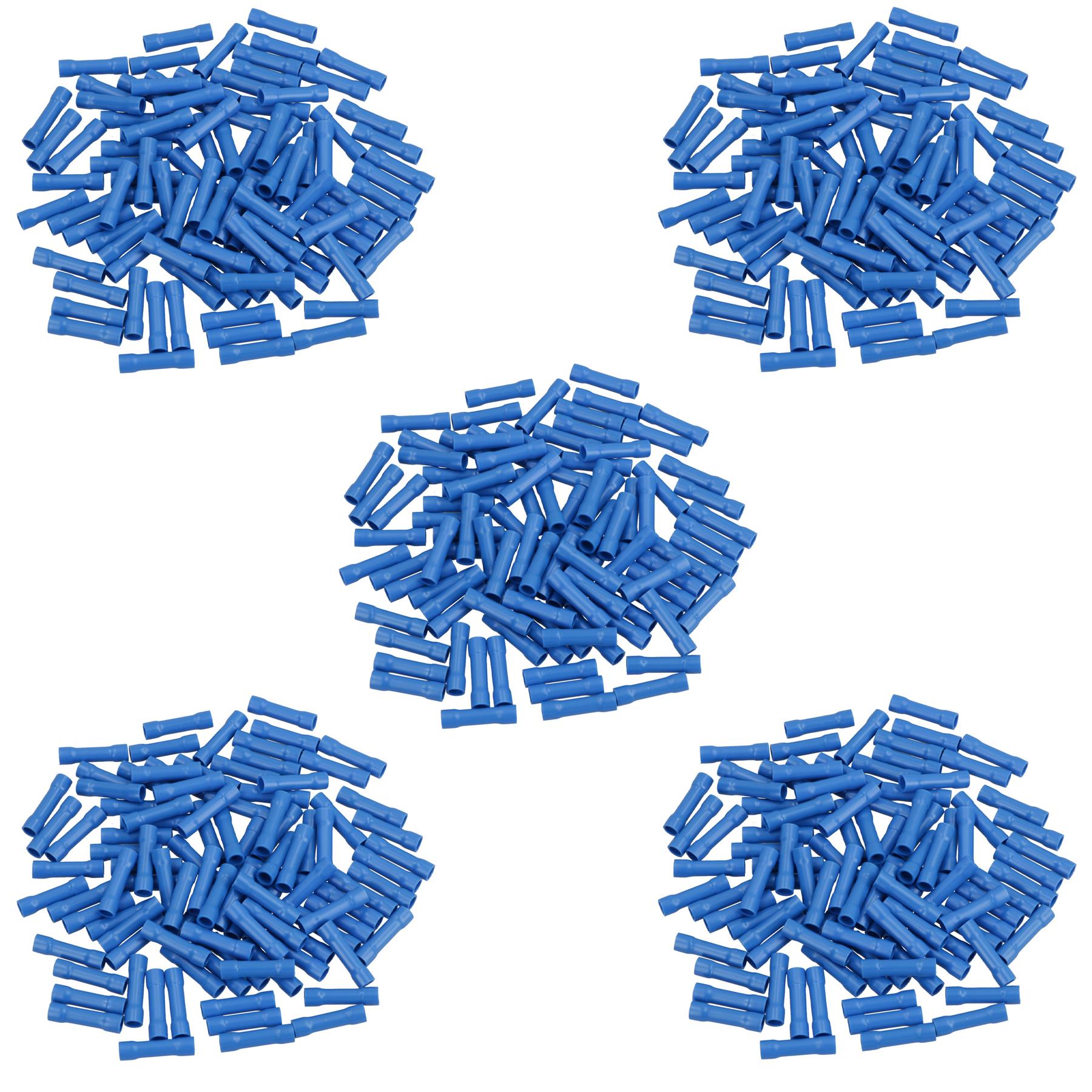 Insulated Straight Butt Connectors Electrical Crimps Terminals Blue
