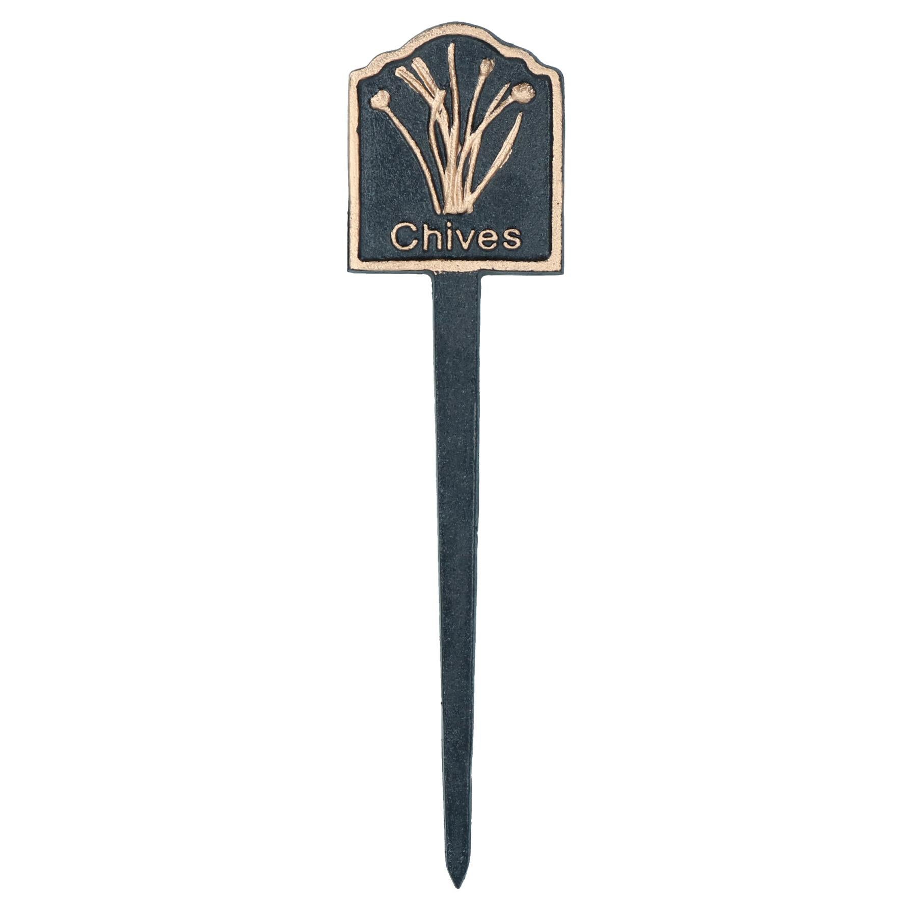 Herbs Sign Marker Label Cast Iron Plant Plaque Garden Yard Allotment 6pc