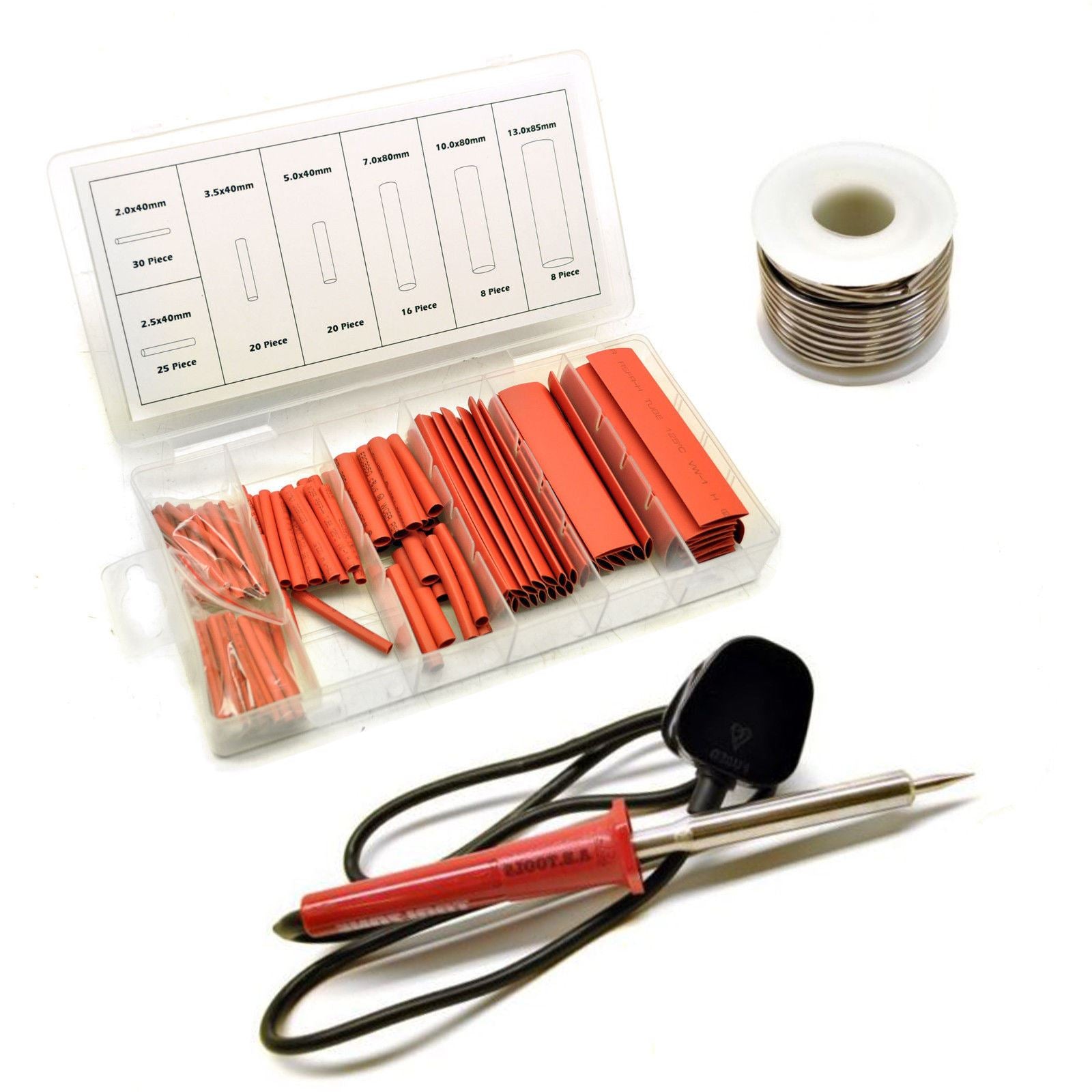 Soldering Kit Soldering Iron, Solder & Heat Shrink Electrical Wiring Kit Flux