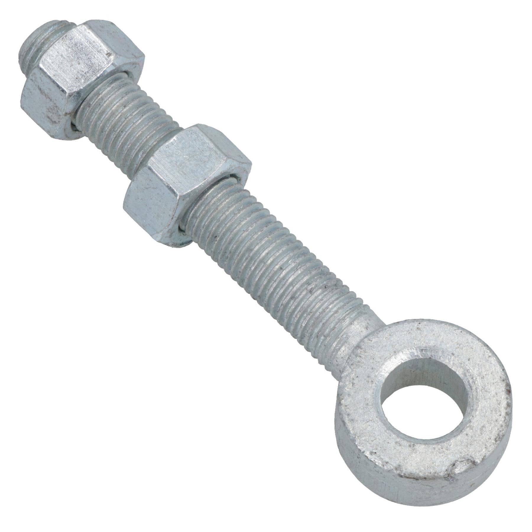 Swing Gate Long Eye Bolts Hinge + Nuts Adjustable Zinc Plated 12mm – 24mm