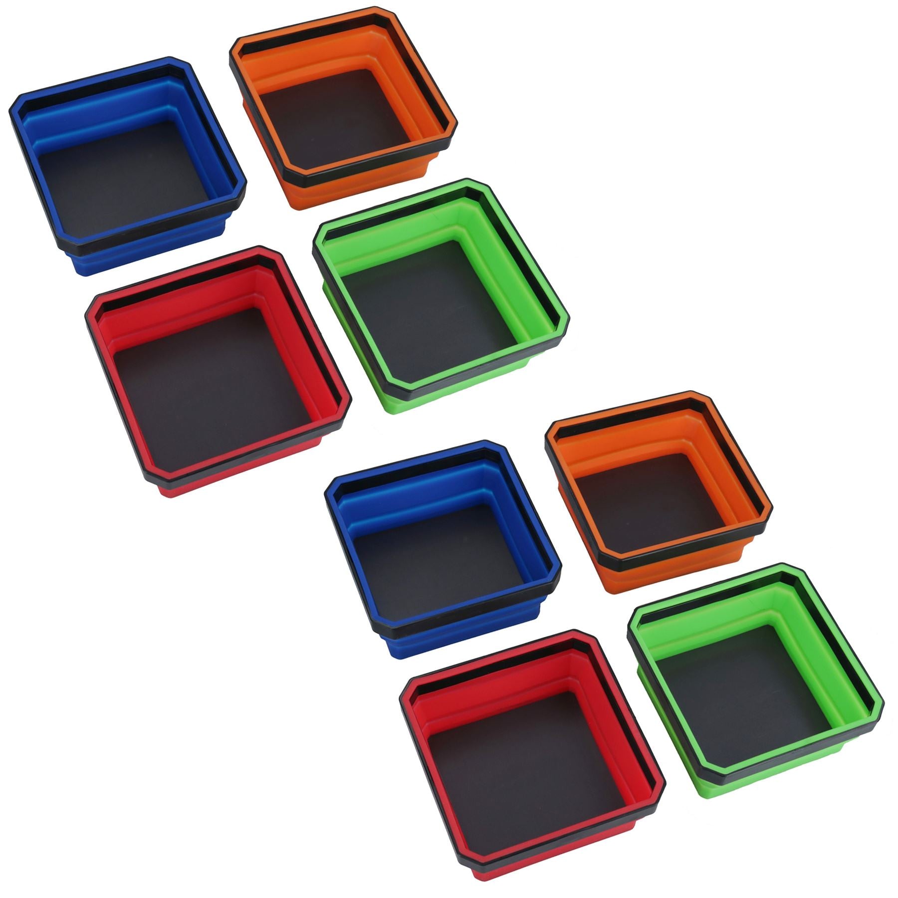 Zusammenklappbares magnetisches Teiletablett, Schüsselhalter, Kunststoff, mehrfarbig