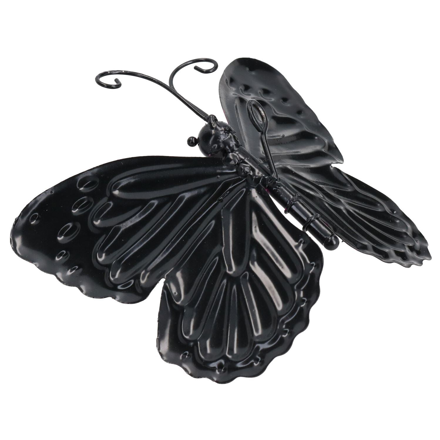 Petit papillon 3D en métal violet pour décoration murale de jardin/maison 7 x 12 x 14 cm
