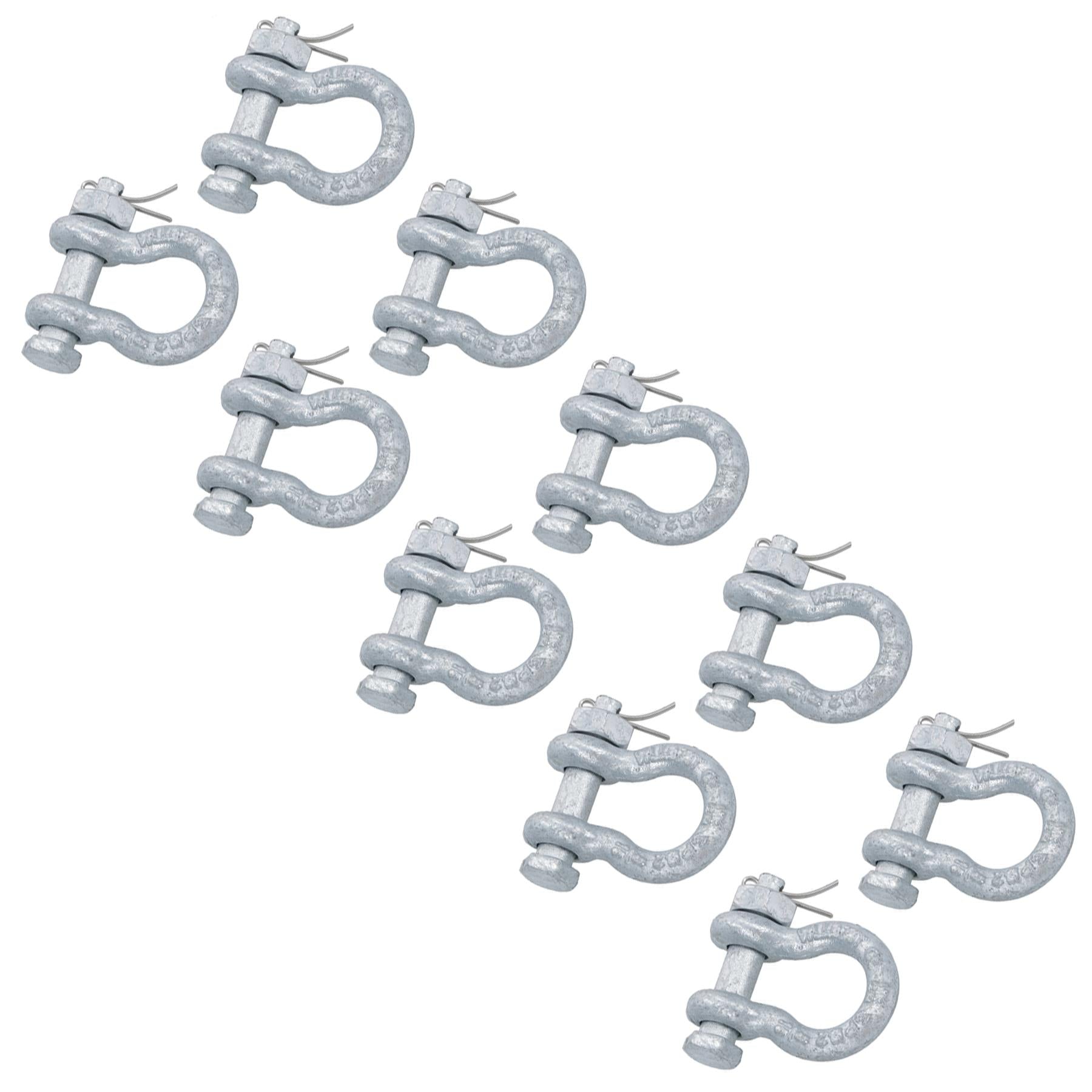 Galvanised Bow Shackle Safety Pin 5/16in (8mm) 0.75T to US Fed Spec