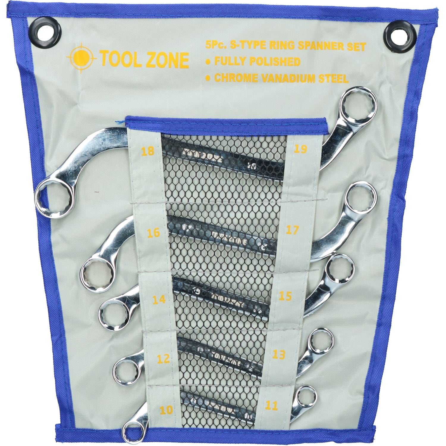 Metric S Shaped Type Obstruction Ring Spanners Bi-Hex 10mm - 19mm