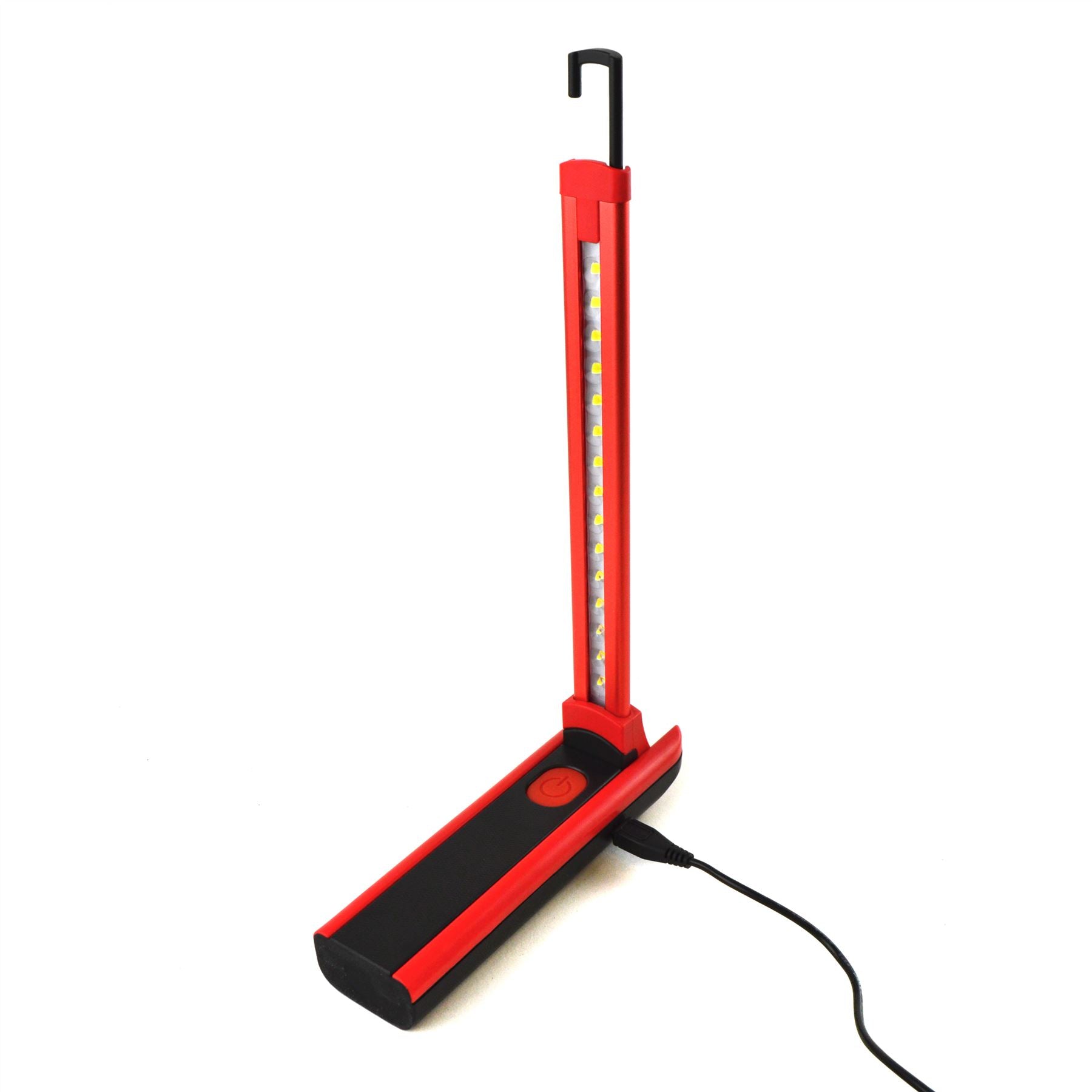 Lampe torche de travail rechargeable ultra fine avec tête pliable à 150 degrés et 15 LED