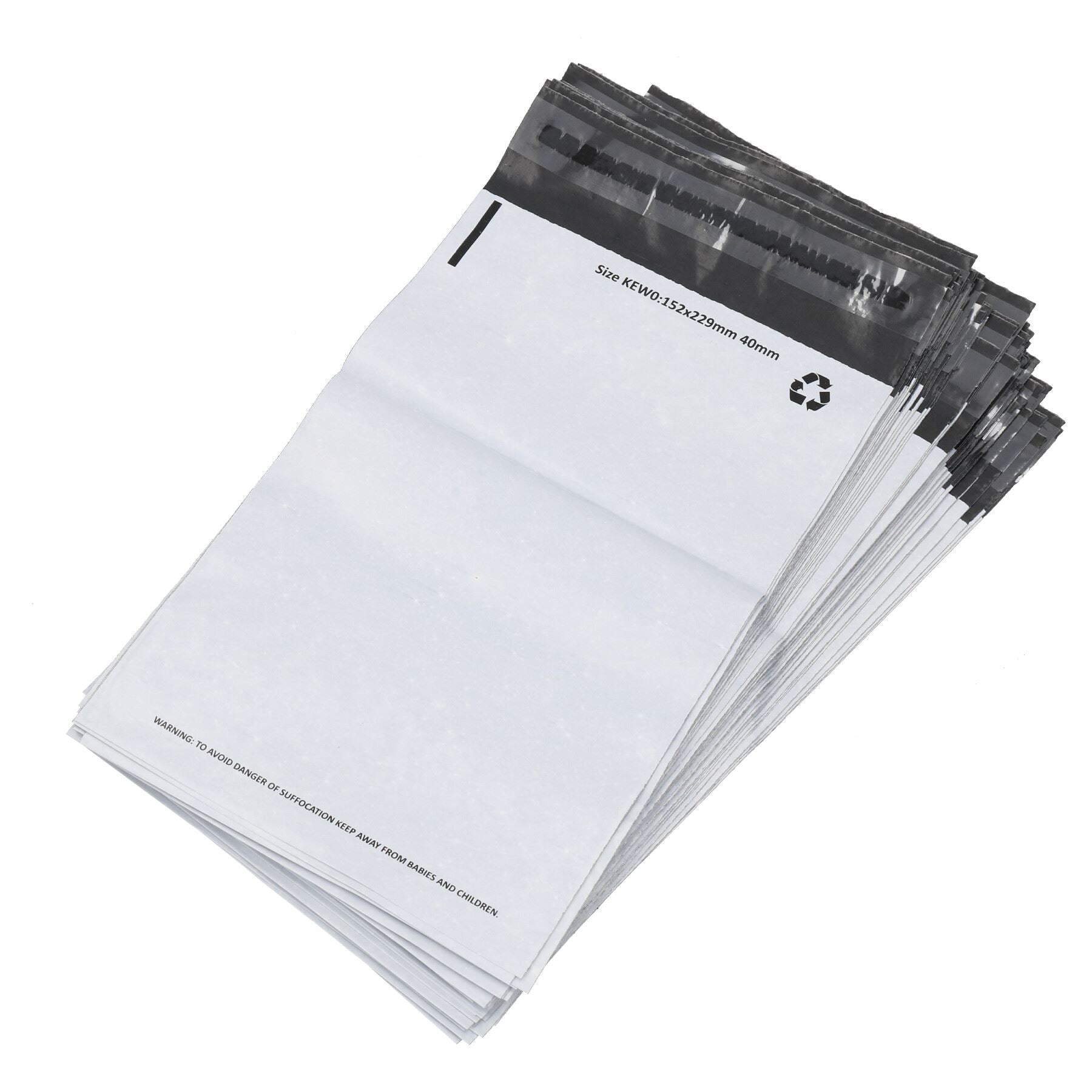 White Polythene Mailing Bag A5 (152mm x 229mm) Waterproof Self Seal