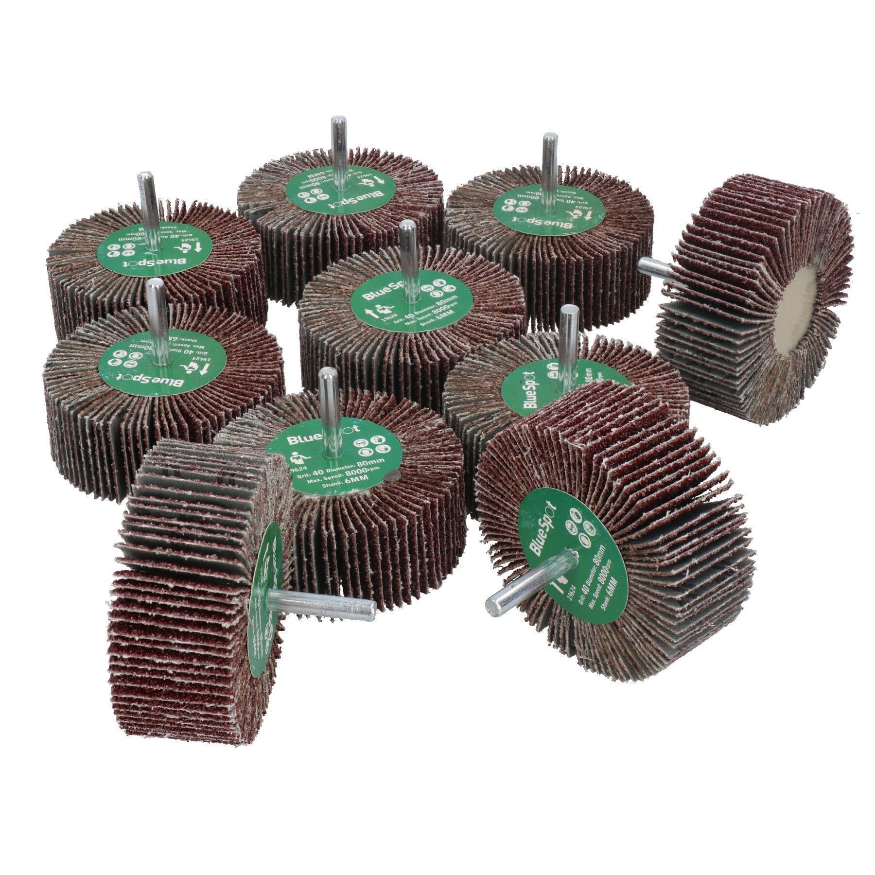 80mm Fächerschleifscheibe Schleifteller für Bohrmaschinen 6mm Schaft